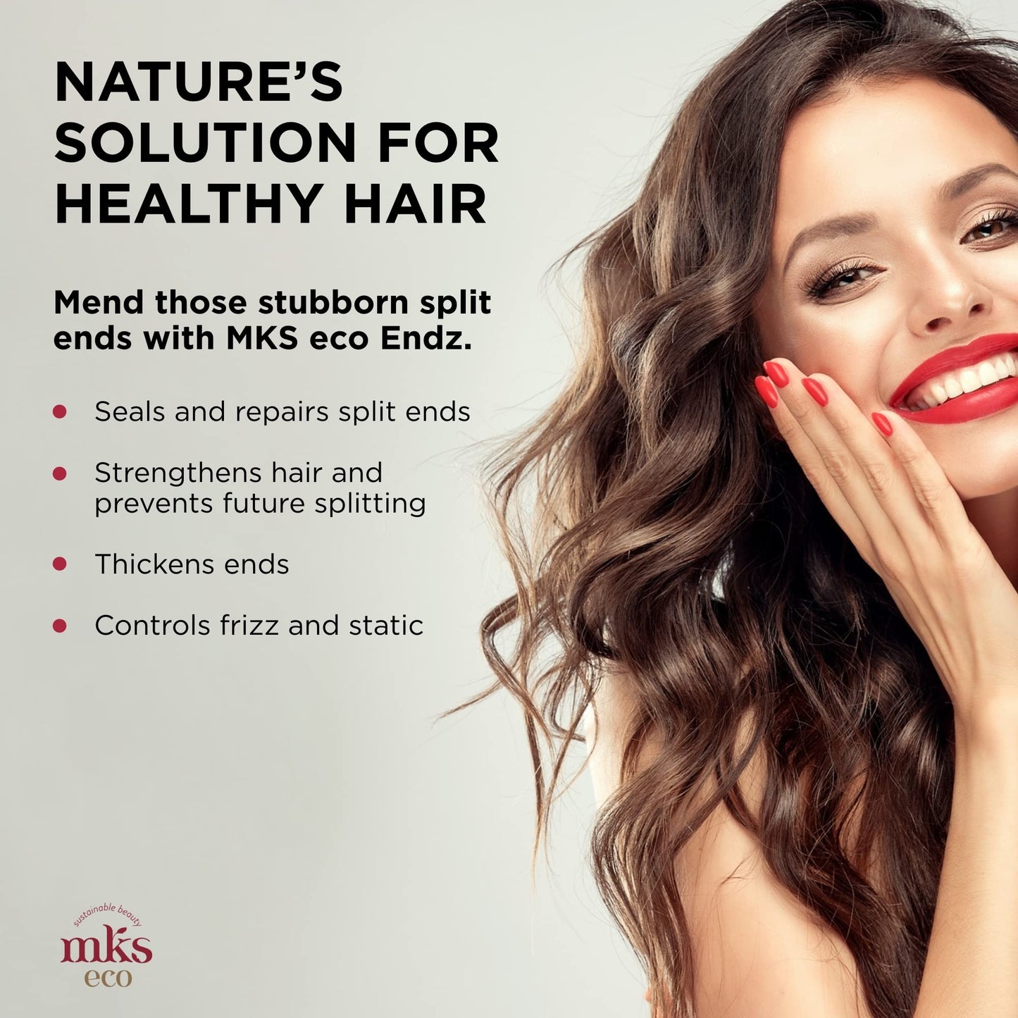 MKS eco Endz, Original Scent - 10 fl oz - Split End Mender & Preventer - Moroccan Argan Oil, Hemp Seed Oil - Vegan & Cruelty Free