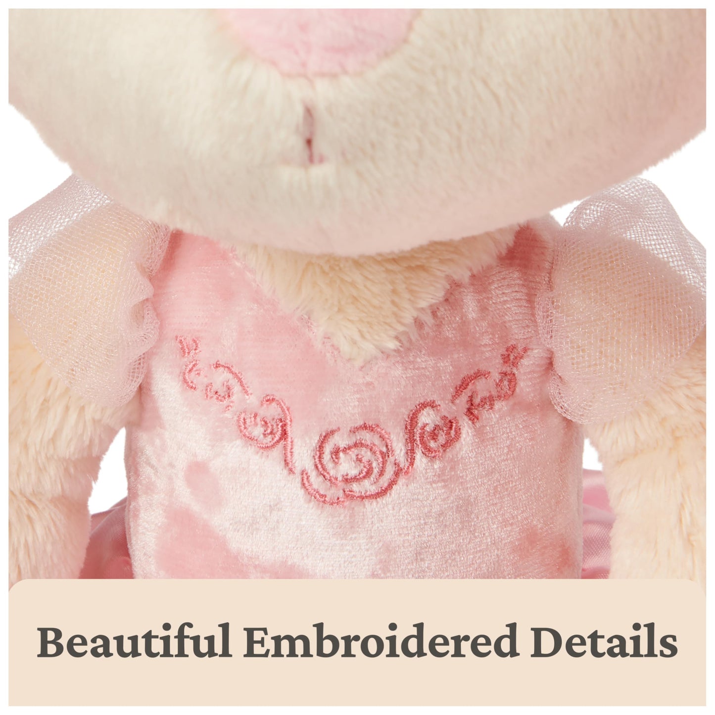 GUND Take-Along Friends Plush, Curtsy Ballerina Bunny, Bunny Stuffed Animal for Ages 1 and Up, Pink, 15"