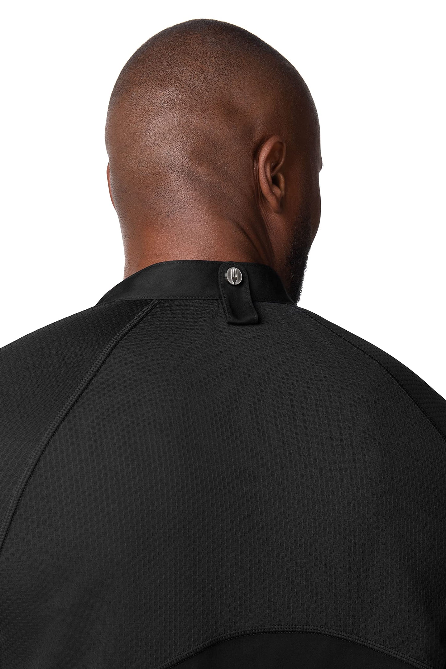 Chef Works Men's Varkala Chef Coat, Black, Medium