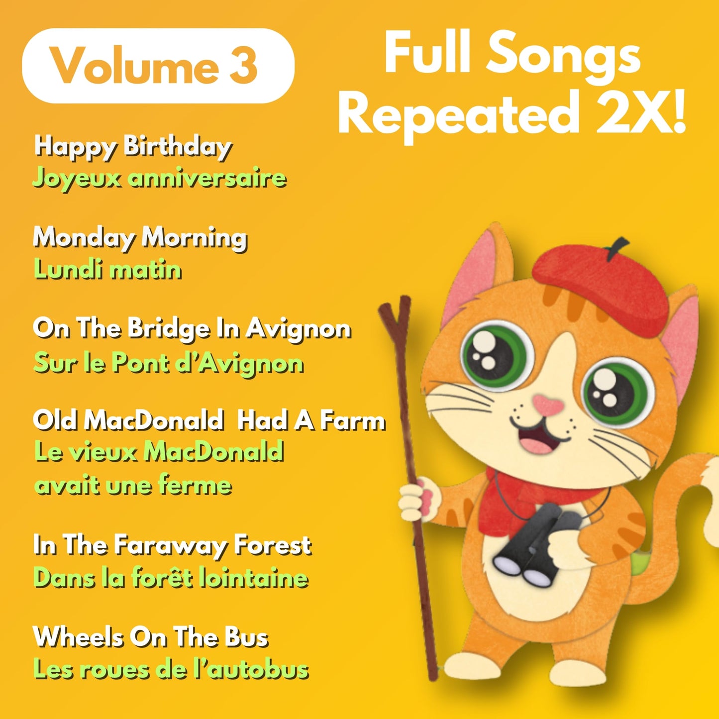 Lulu Learns French Vol. 3: Musical Baby Book in French, Bilingual Baby Book for Toddlers 1-3, Kids, Girls & Boys, Interactive French Toy for Babies & Children