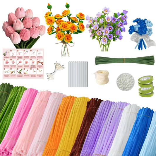 Balinging Upgraded 900 pcs Colorful Chenille Pipe Cleaners for Crafts, Extra Fuzzy Flexible Stems, 12 Inch Length for DIY Art, Kids and Adults Creative Projects
