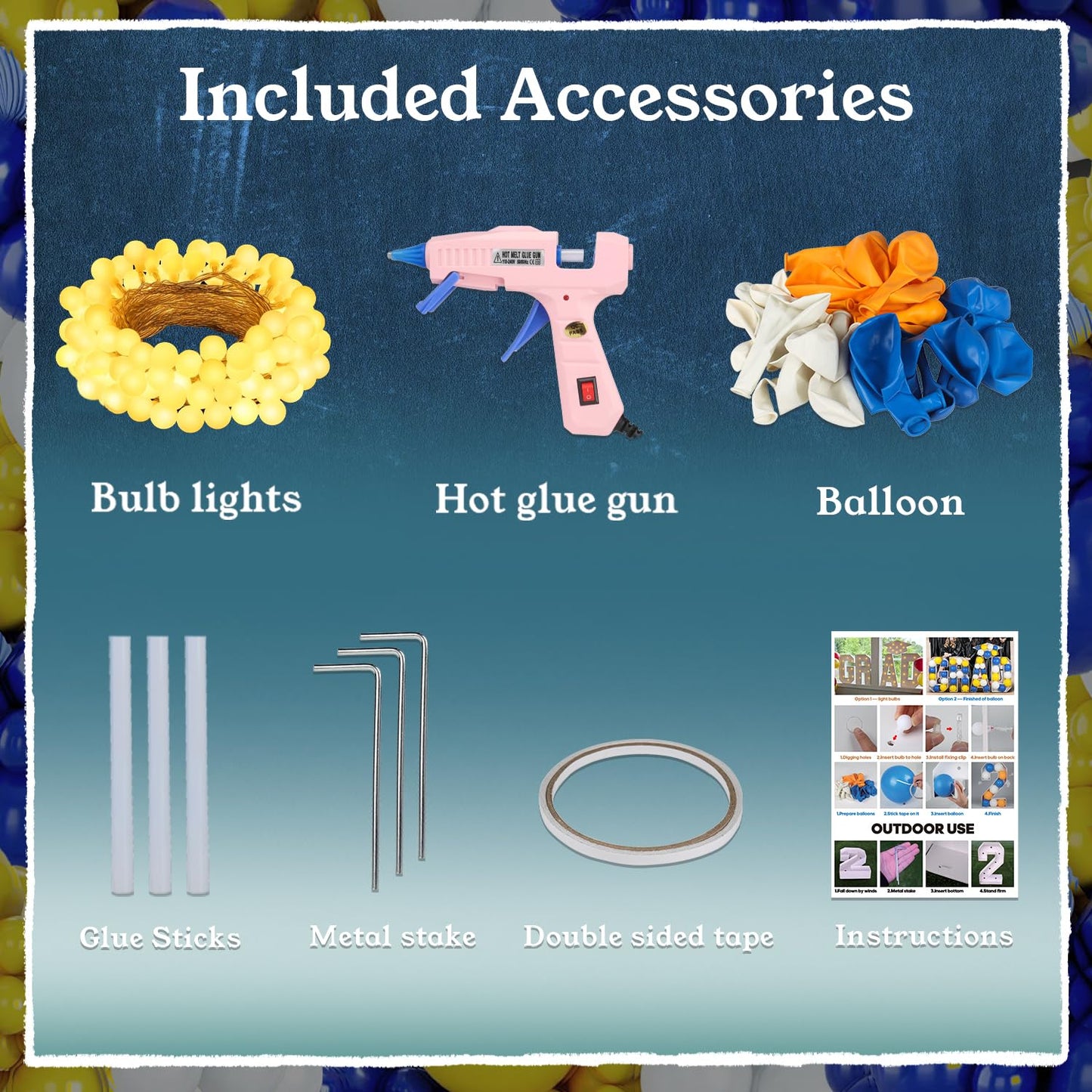 2026 Graduation Party Decorations - 2.3FT Pre-Cut 26 Marquee Numbers Sign with Light - Mosaic Foam Board Includes Glue Gun Balloons for Kindergarten Preschool College Prom