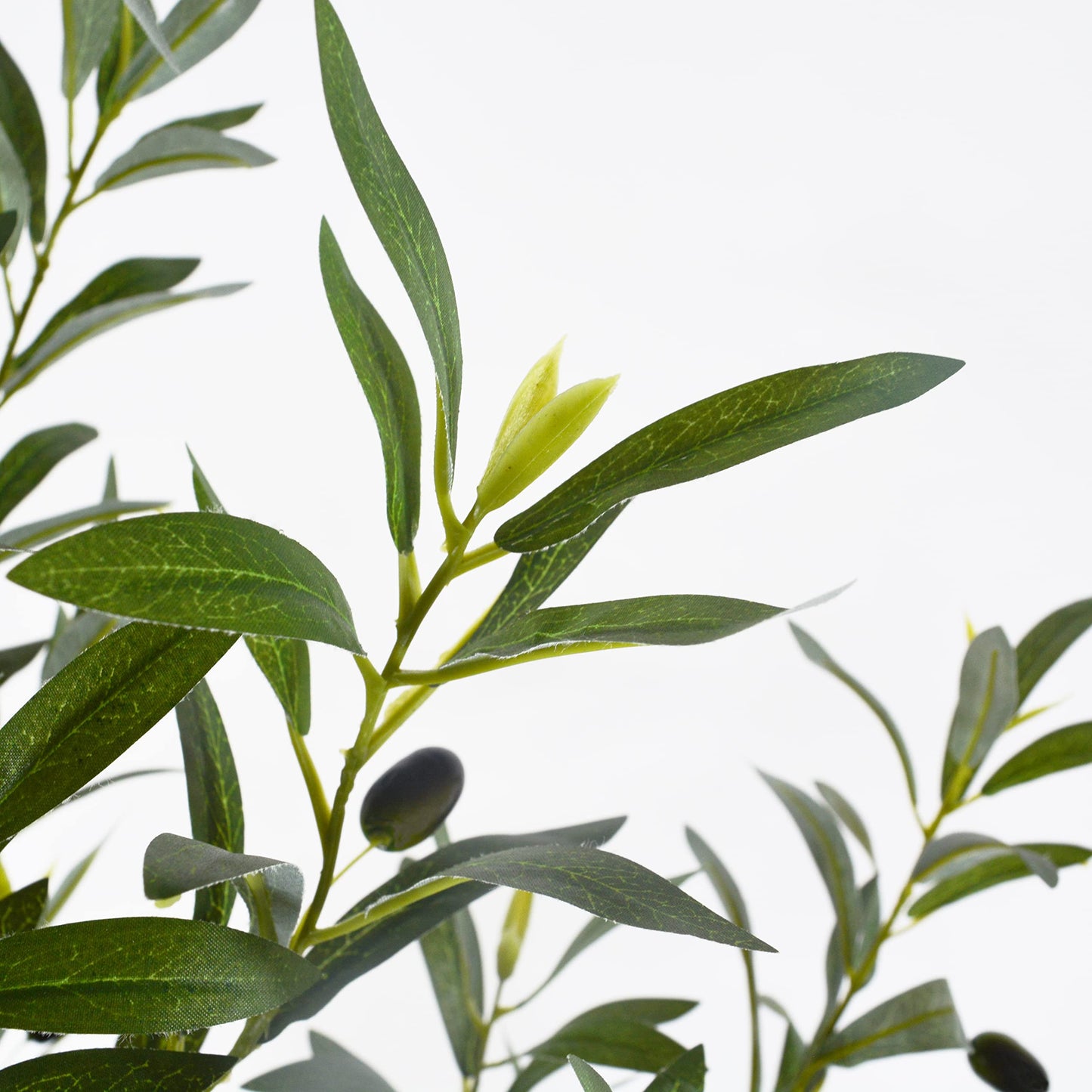 Warmplants Artificial Olive Tree, 5ft Tall Fake Olive Leaves Plant with Basket, Indoor Outdoor Faux Olive Topiary Silk Tree for Home Livingroom Office House Décor