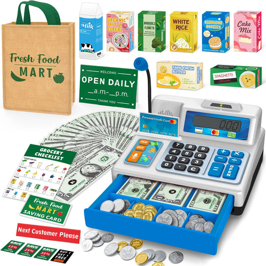 Calculator CashRegister Toy Gift-Grey