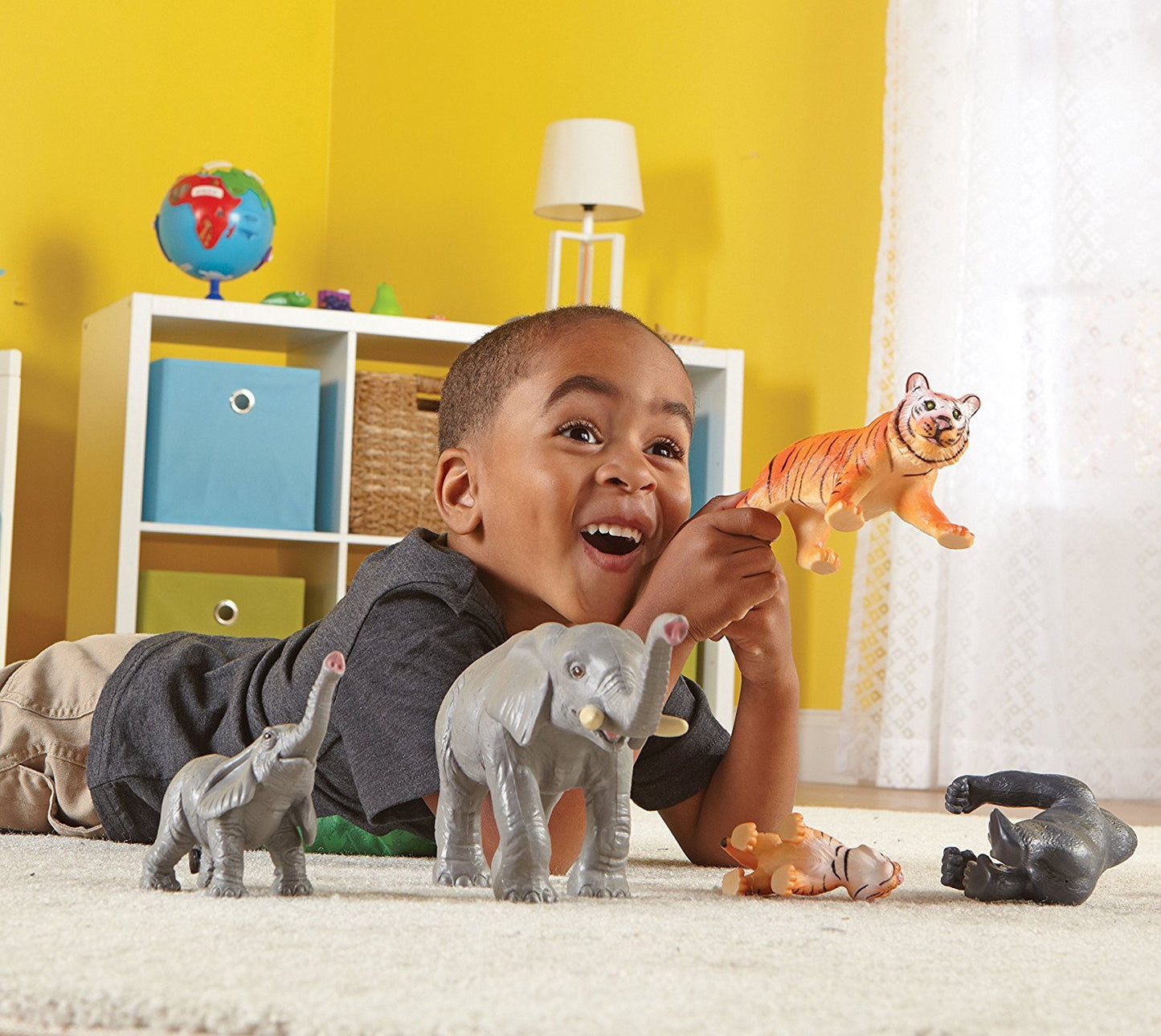 Learning Resources LER0839 Jumbo Jungle Animals: Mommas and Babies