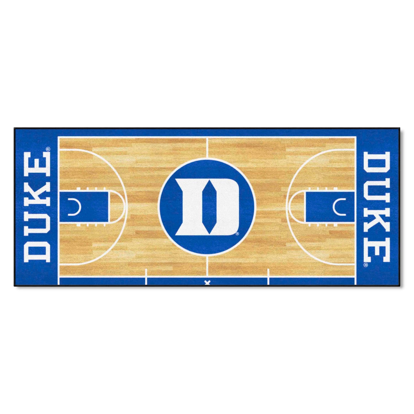FANMATS 8171 NCAA -Duke Blue Devils Basketball Court Runner Rug - 30in. x 72in. | Sports Fan Area Rug