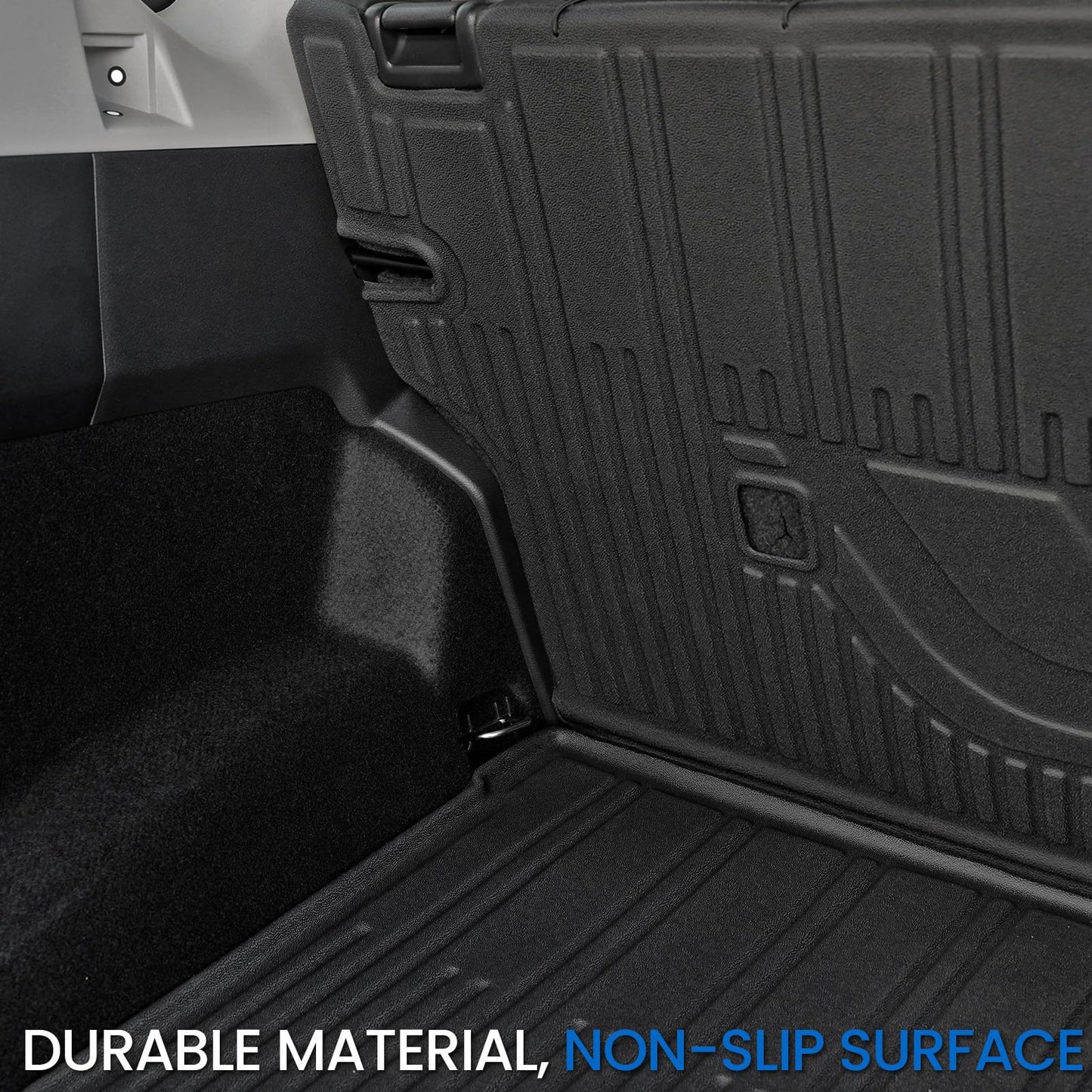 JOULARISE Cargo Mat Backrest Mats for Nissan Rogue 2021-2025 2026 (Not fit Sport), All Weather TPE Cargo Liner Trunk Mat Accessories (Cargo Mat with Backrest Mat)