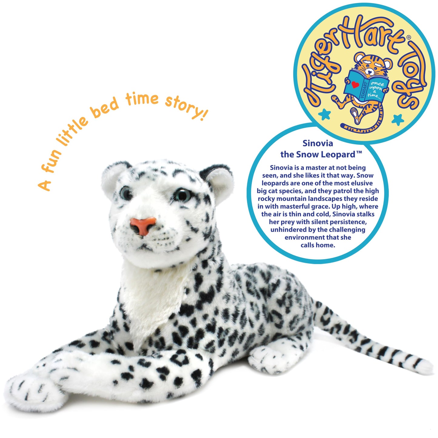 VIAHART Sinovia The Snow Leopard - 17 Inch Stuffed Animal Plush Snow Cat - by TigerHart Toys