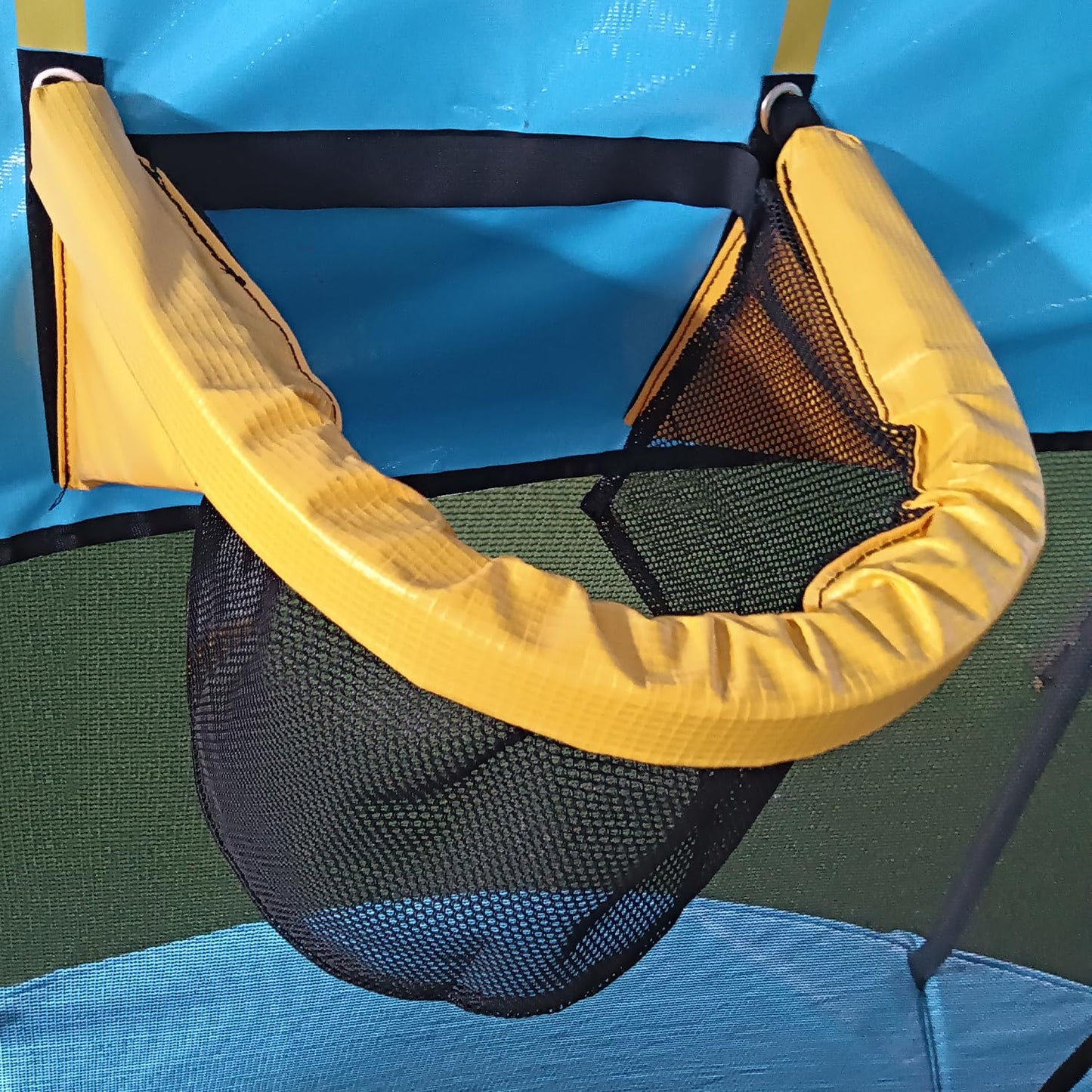 Trampoline Basketball Hoop With 3 Hoops and Balls - Lightweight, Universal Attachment, Easy to Install