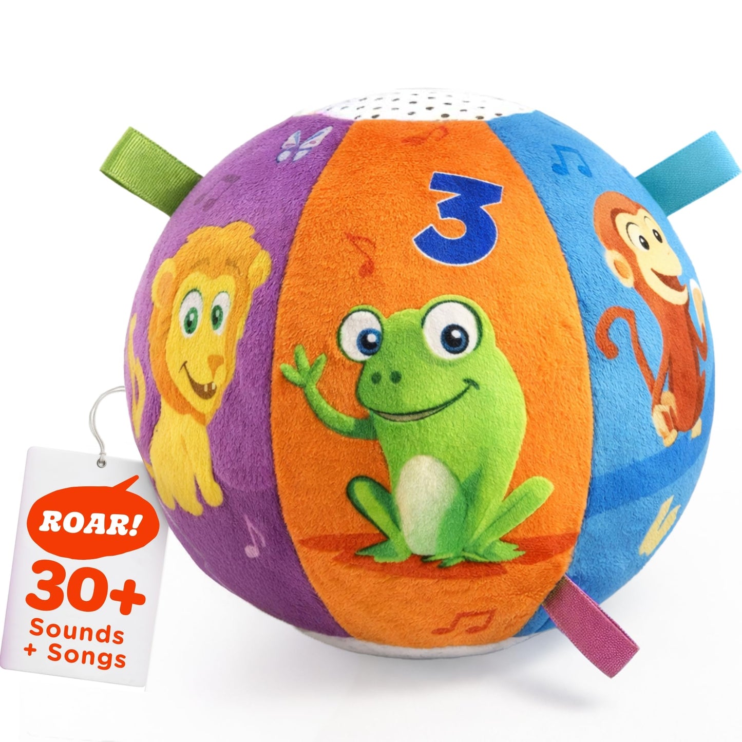Move2Play, Hilariously Interactive Talkin Sportz Balls with Music & Sound Effects | 1st Birthday Gift | Toddler Toy for Boys & Girls | Age 6, 9, 12+ month | 1, 2, Year's Old (Baby Ball)