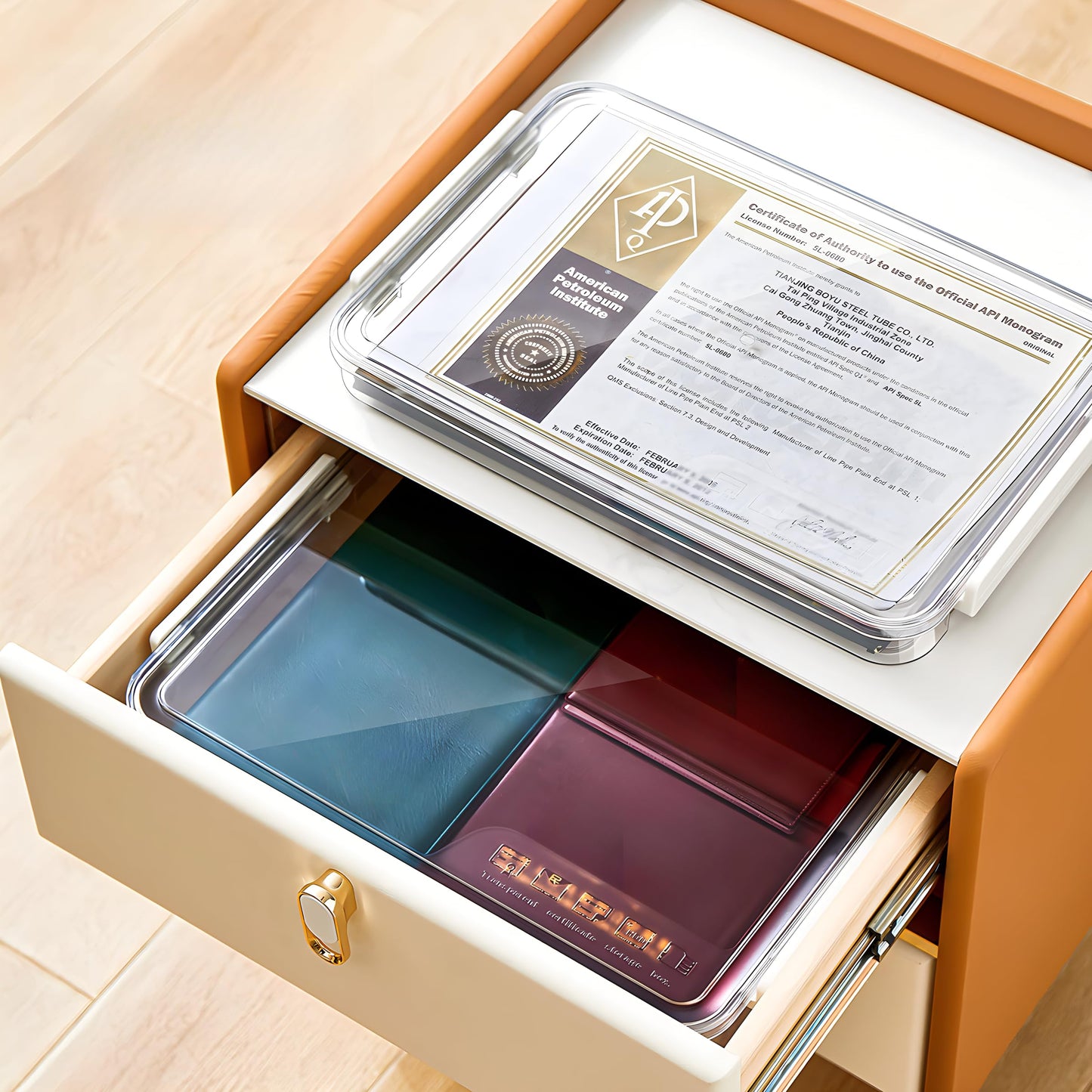 Clear A4 Paper Storage Box with Lids, Plastic A4 File Storage Bins, Magazine File Box, Stackable A4 Container File Holder Portable Project Case Bins, Desk Organizer for Invoice Document Stationery (5)