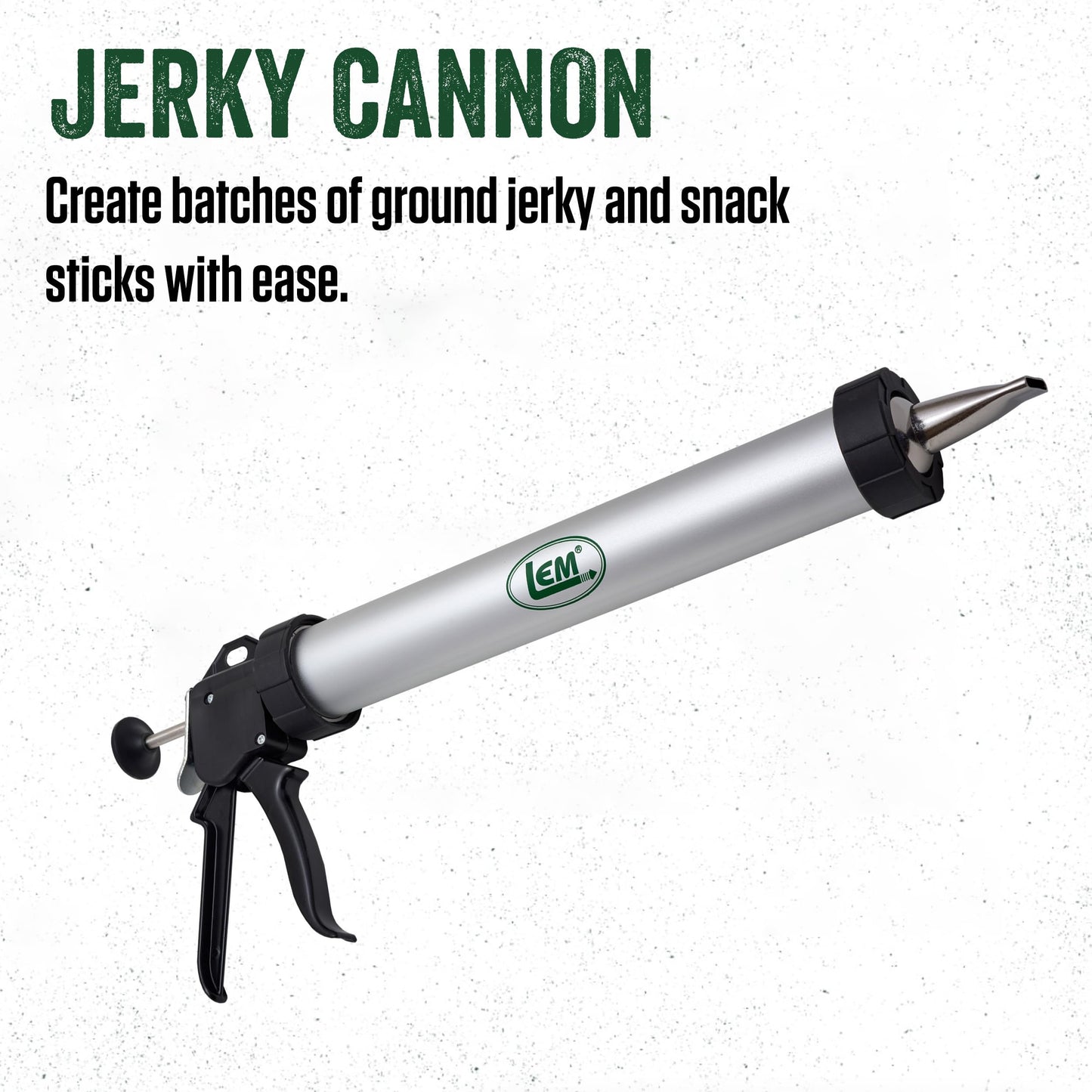 LEM Products Jerky Cannon with Nozzles and Brush, Backwoods Seasonings, Anodized Aluminum and Stainless Steel