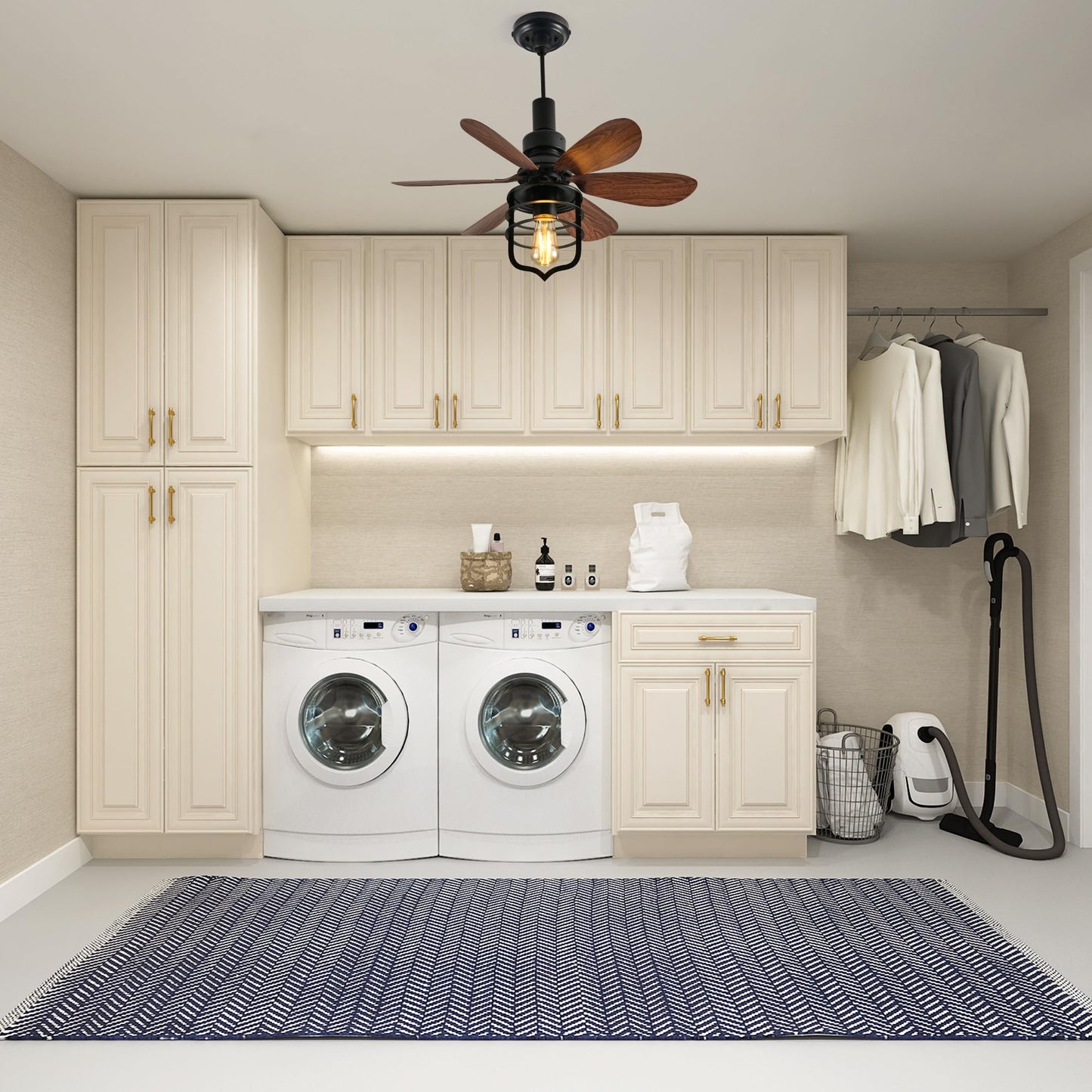 Garwarm 20IN Ceiling Fans with Lights, Socket Fan Light with Remote, Screw in Ceiling Fan in Light Socket Small Ceiling Fan for Garage,Bedroom, Kitchen, Living Room(Bulb not Included)