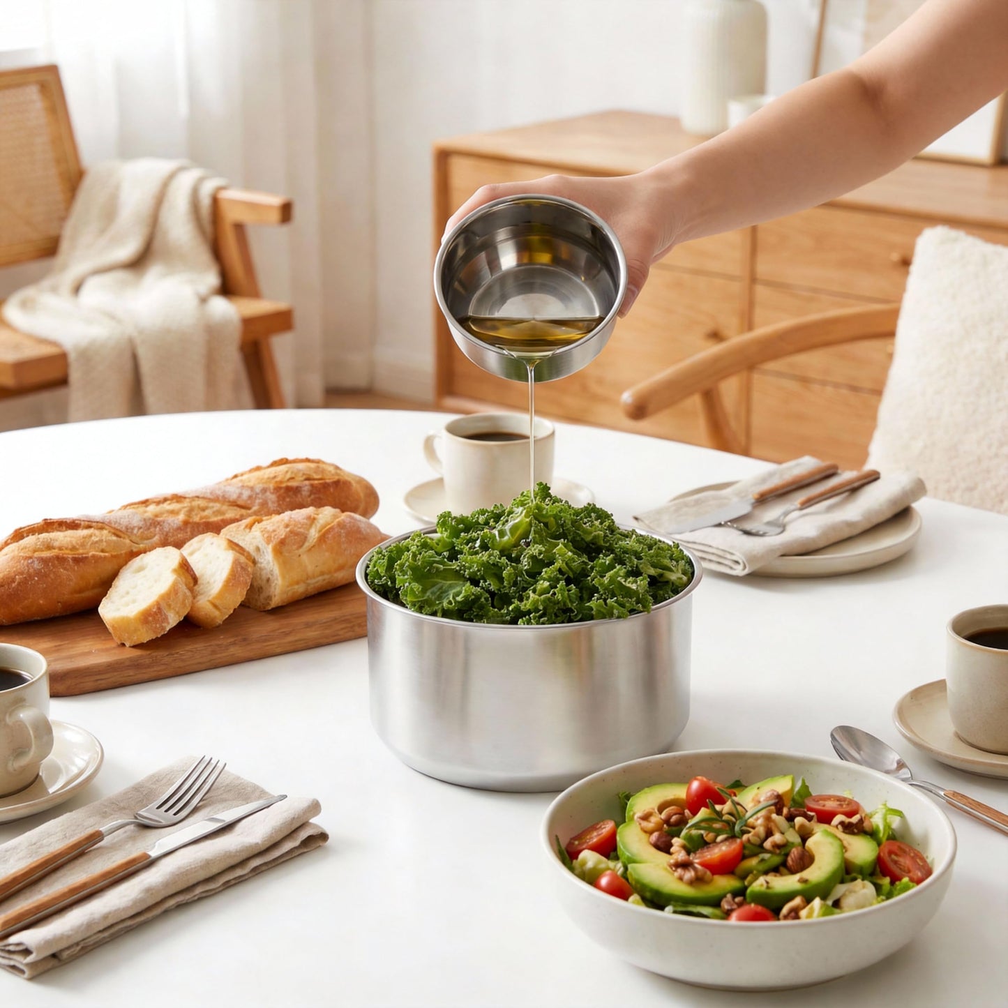 Urban Green Stainless Steel Food Containers with Glass Lid, Airtight Leakproof Stainless Steel Food Storage Container, Salad Bowl in set of 4, Round Shape, Microwave Safe, 100% Plastic Free