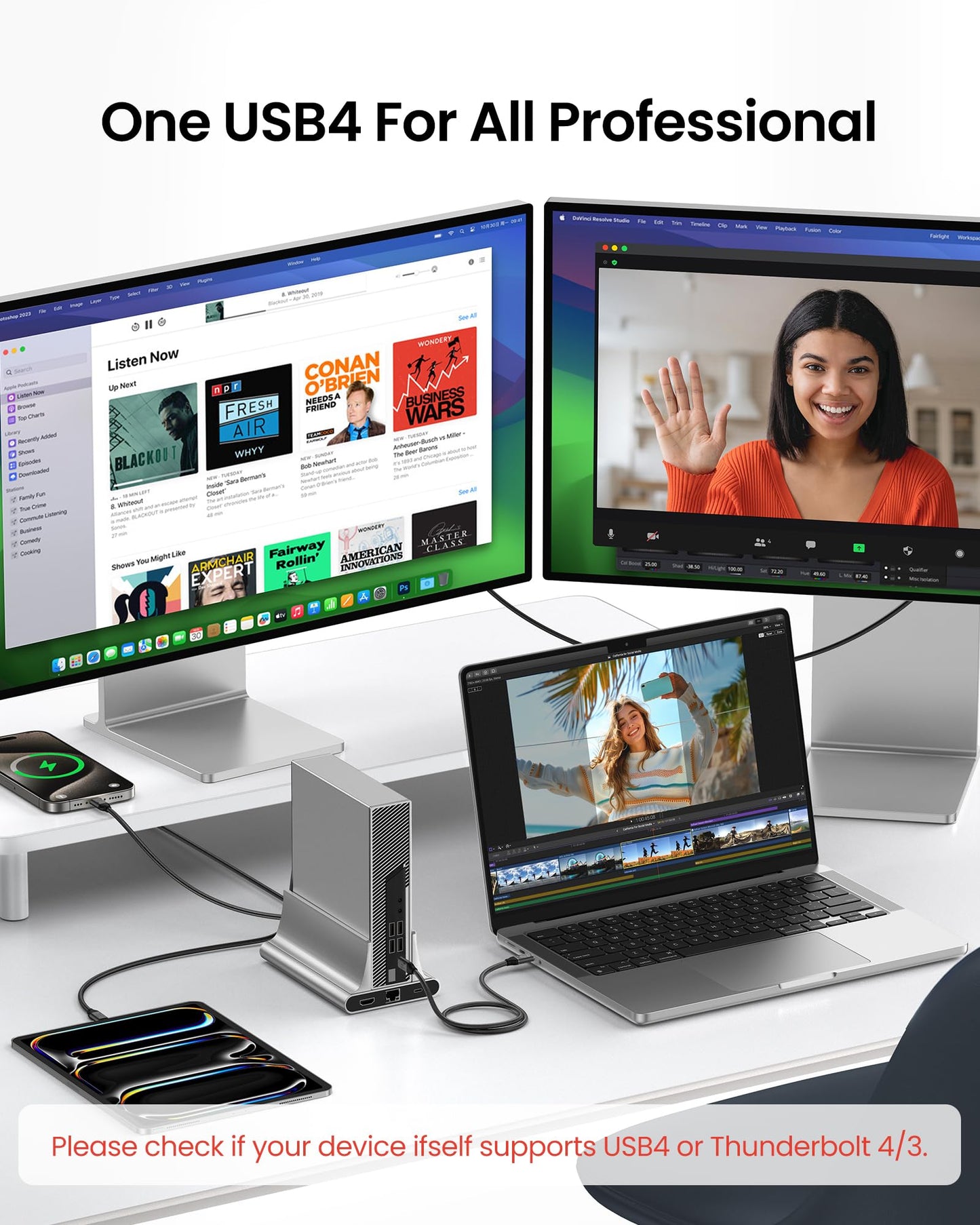 Silkland USB 4 for Long Thunderbolt 4 Cable 16.5FT/5M, 20Gbps Data Transfer, Supports 5K/4K@60Hz, 240W PD 3.1 Charging, USB C Video Cable Compatible for Thunderbolt 3, MacBook, SSD, Docking,VR Headset