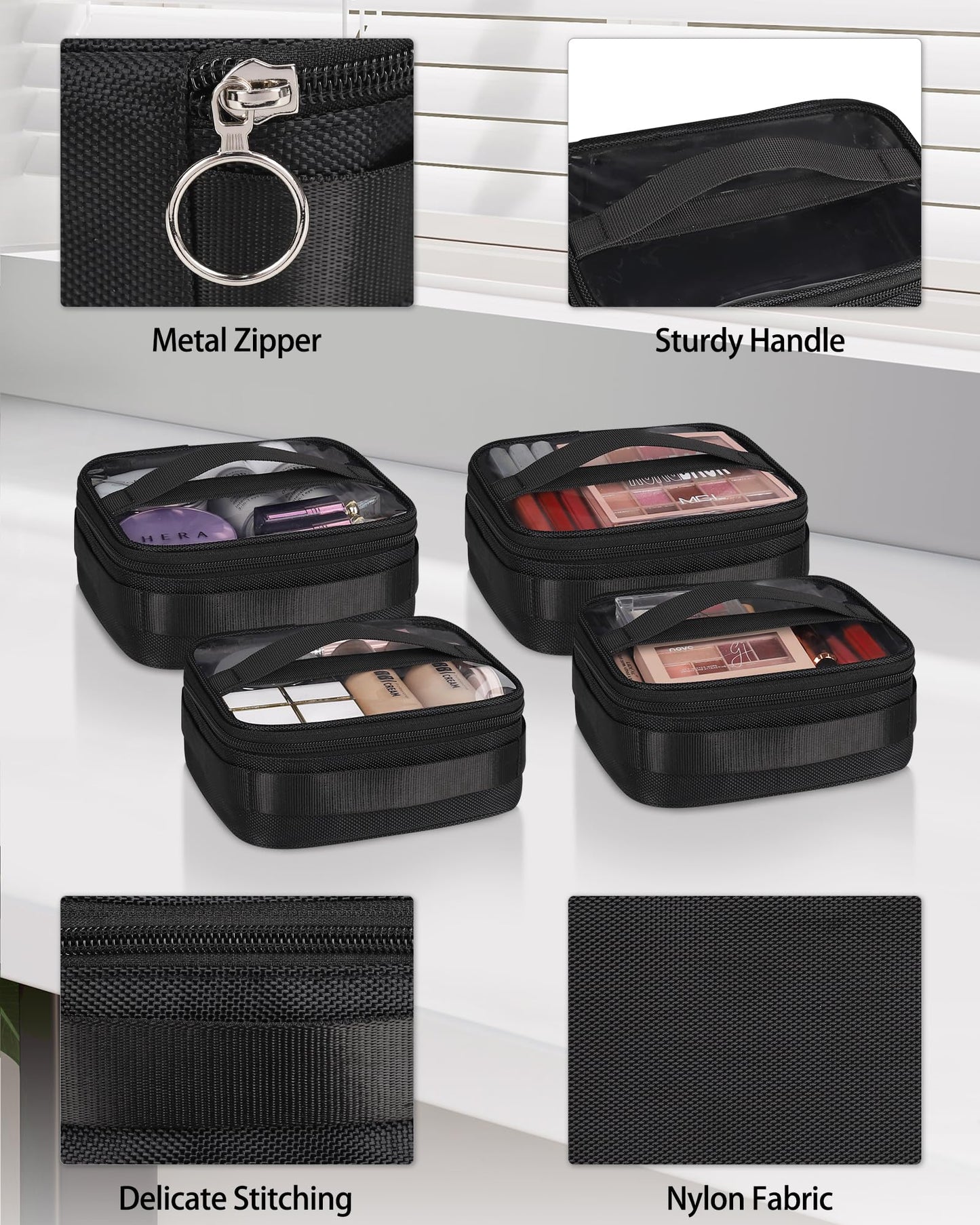 Relavel Hair Tools Travel Bag with 6 Pcs Clear Bags, Hair Stylist Backpack Hairdresser Cosmetology Bag, Heat Insulation Full Layer for Curling Iron, Hair Straightener, Travel Accessories Train Case