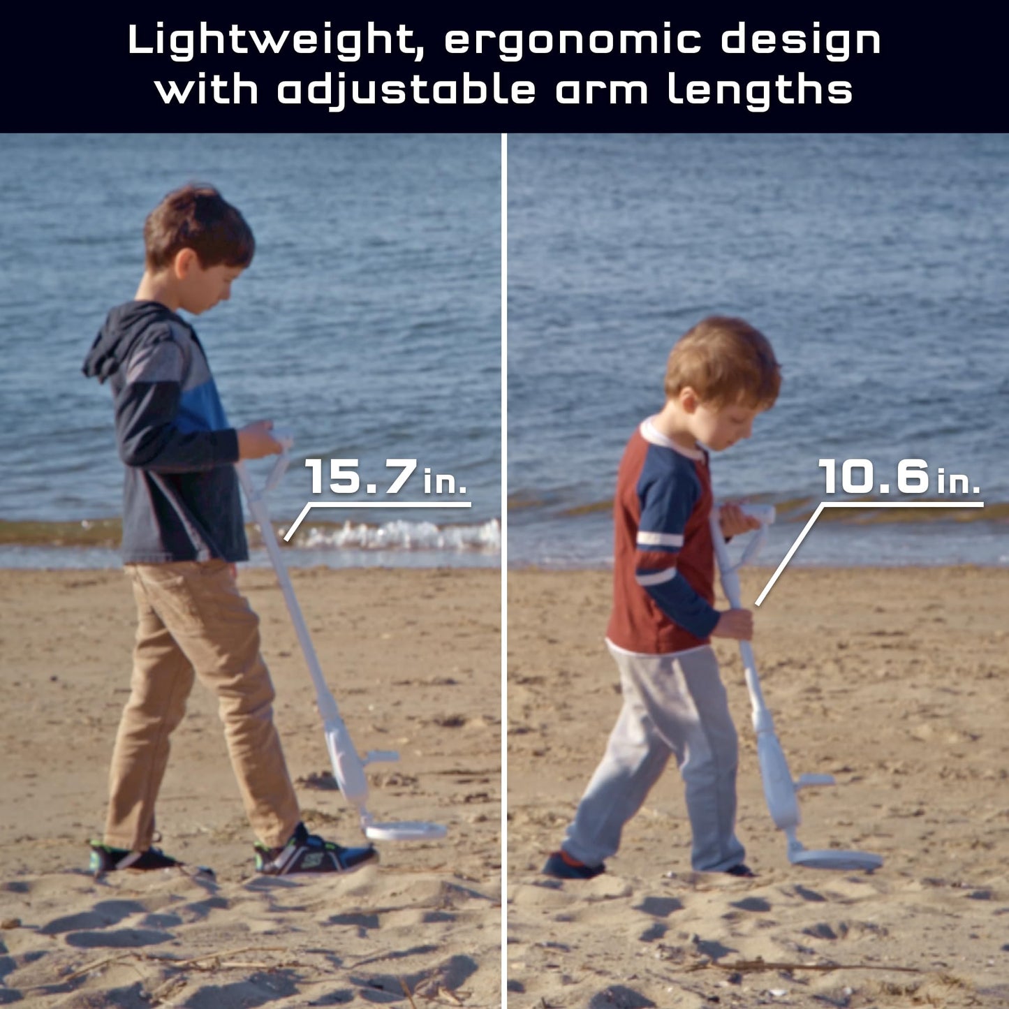 The Thames & Kosmos Metal Detector Essential STEM Tool for Kids | Detects Metal 6” Deep, Lightweight & Ergonomic Design w/Adjustable Arm Length | LCD Screen w/Audio Feedback, Accurate Explorations