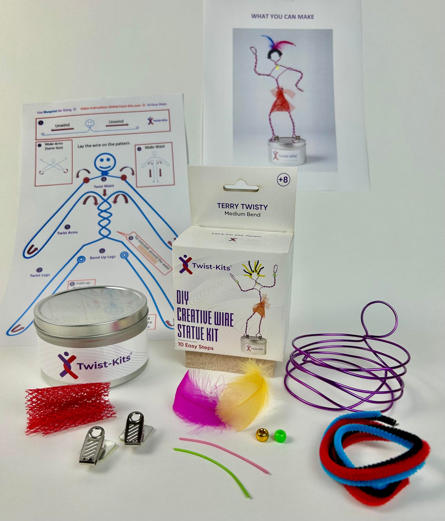 Terry Twisty (Medium Bend) - DIY Creative Wire Statue Kit