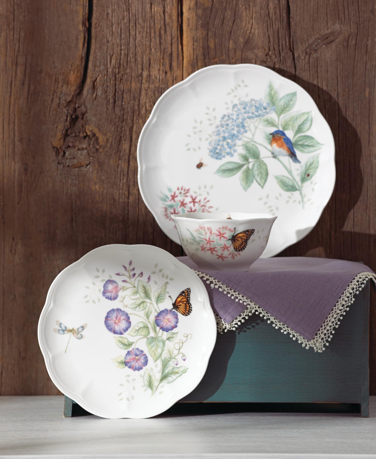 Lenox 883319 Butterfly Meadow Flutter 12Pc Dinnerware Set,Multicolor
