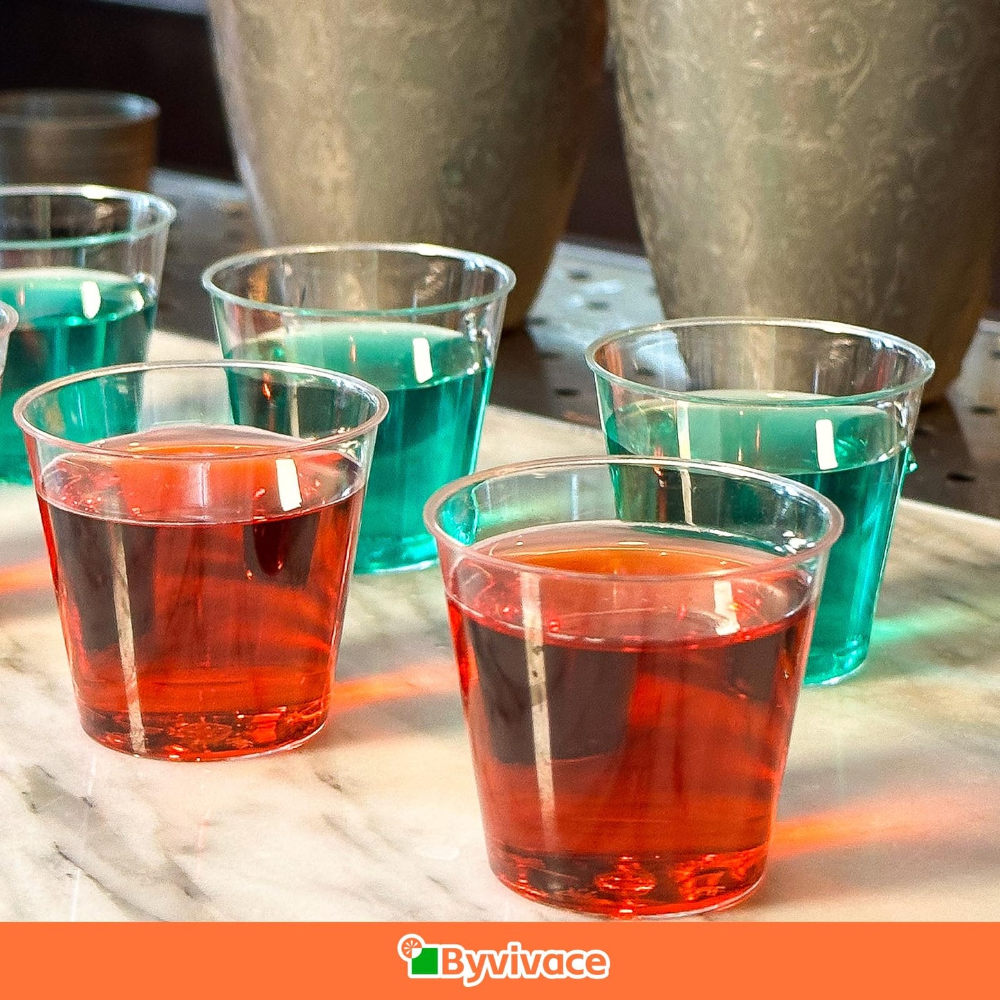 Byvivace 1000Count 1OZ Clear Hard Plastic Shot Cups - Mini Shot Glasses for Tequila, Whiskey, Vodka & Liquor, 1Oz Small Cup for Sauces & Dips, Perfect for Parties