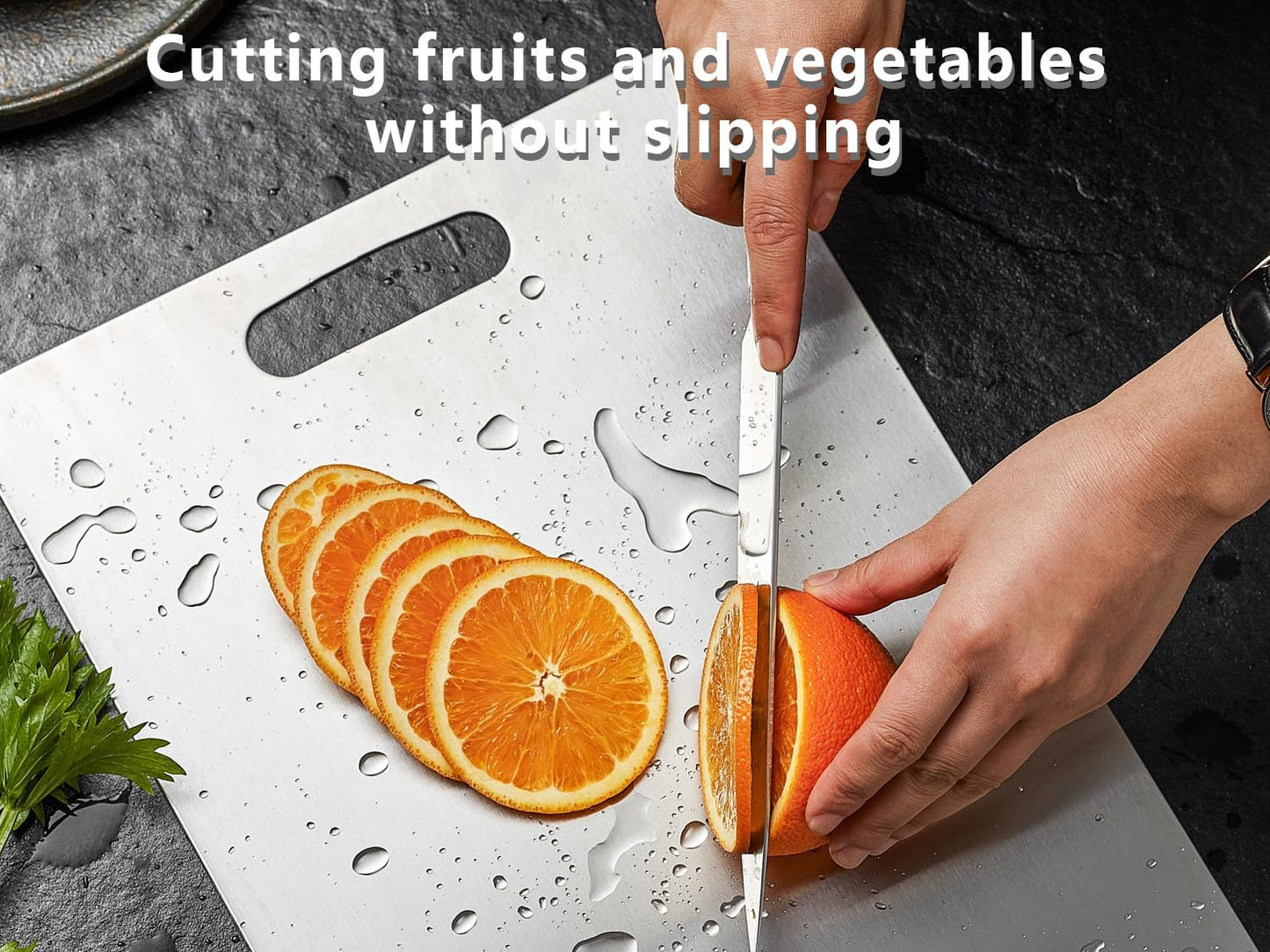 UFJEG Titanium Cutting Board, 3 PCS Titanium Cutting Boards for Kitchen, Non Toxic, Double-Sided Food Grade Chopping Board for Outdoor Camping(15.6" x 11", 13" x 9.3", 11.8" x 7.8")