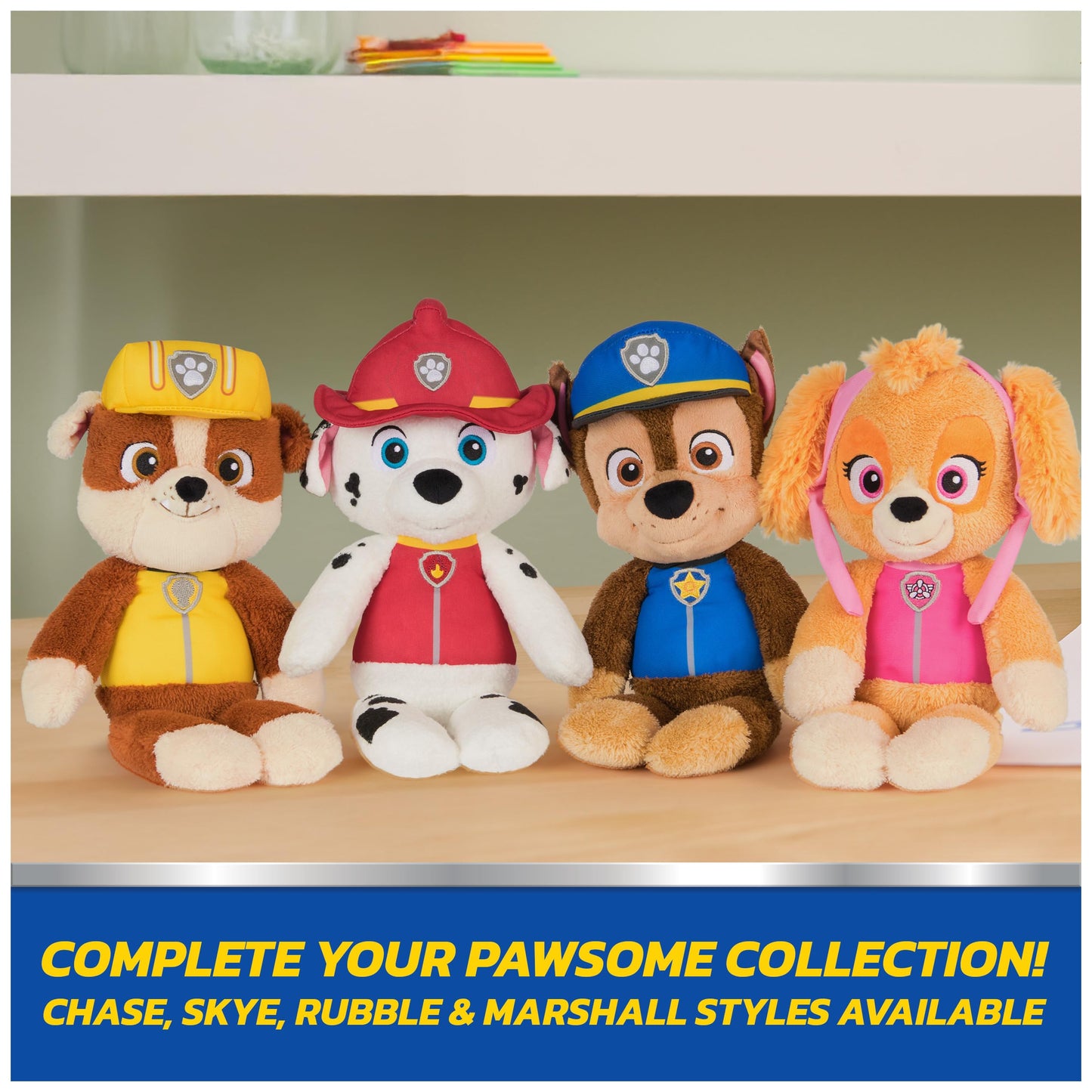 GUND PAW Patrol Official Chase Take Along Buddy Plush Toy, Premium Stuffed Animal for Ages 1 & Up, Blue/Brown, 13”