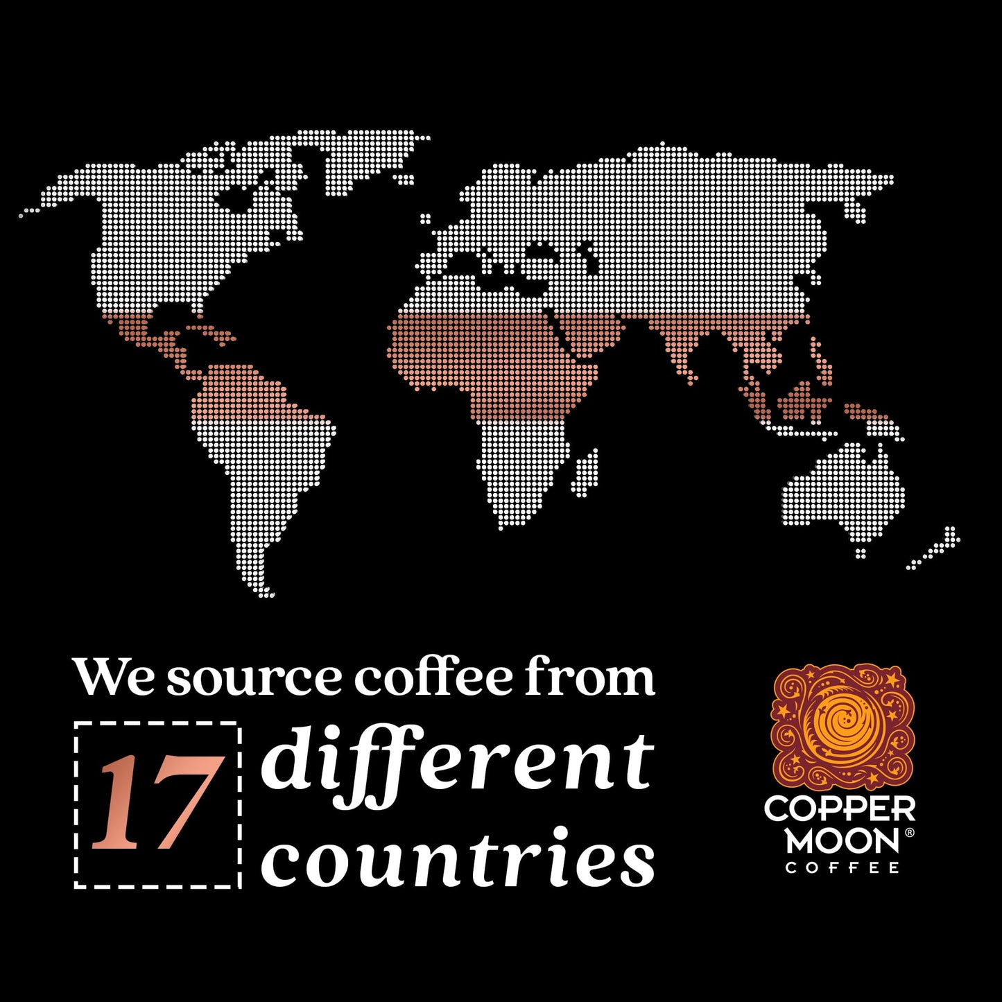 Copper Moon Whole Bean Coffee, Dark Roast, Sumatra Blend, 5 Lb
