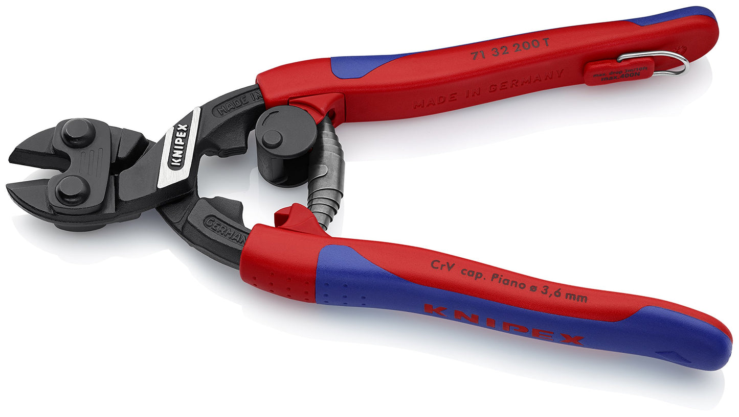 KNIPEX High Leverage Compact Bolt Cut Notched Blade Tether Att