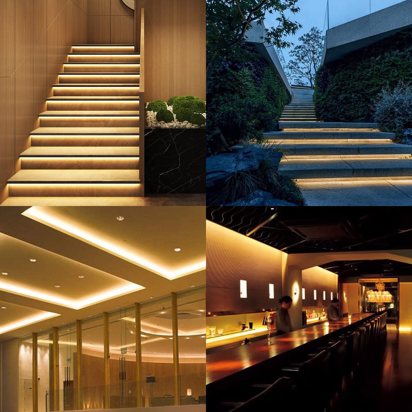GOMING 15M/49.2ft 24V COB LED Strip Light Waterproof IP65 Warm White 3000K Uniform Glow 5760LEDs CRI 93+ Flexible LED Tape Lights for DIY Cabinet Bedroom Kitchen Home Decor(No Power Supply)