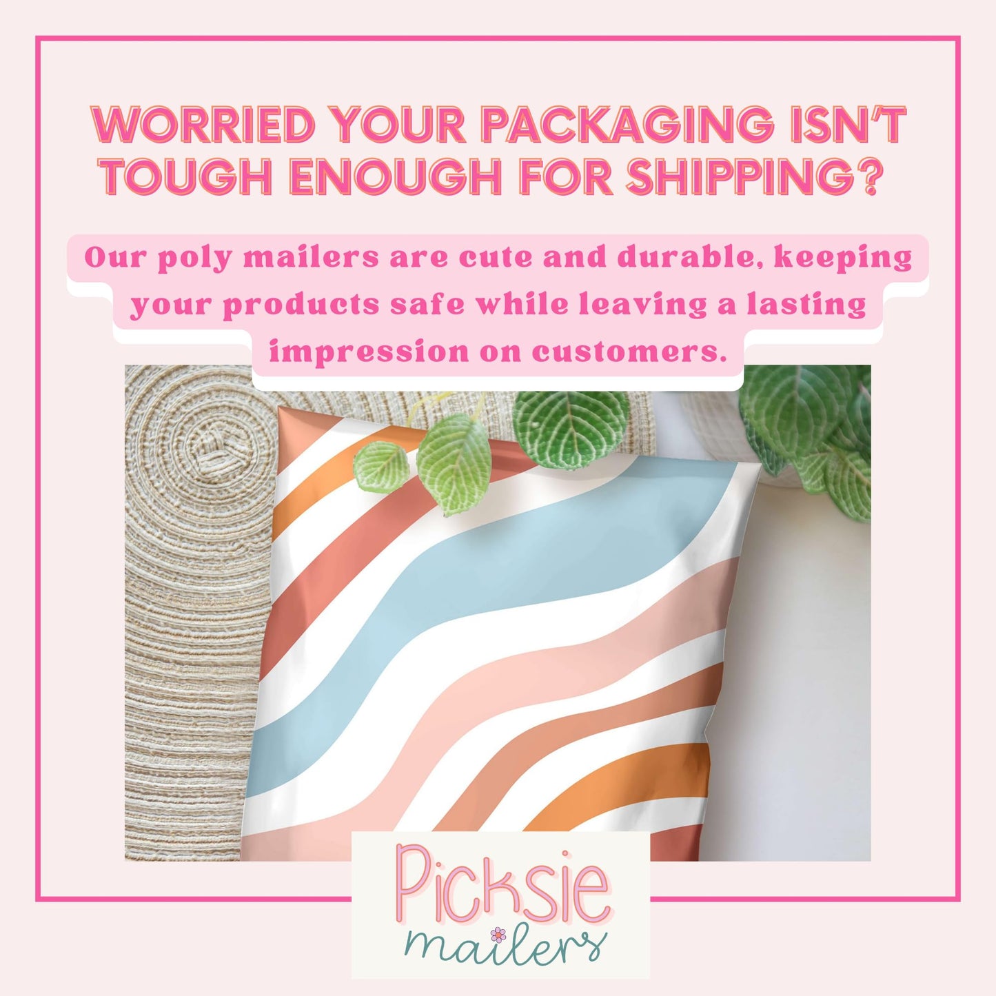 Picksie Mailers - Boho Poly Mailers 10x13 100 Pack Bundle Bulk Polymailers Shipping Supplies for Small Business Boutique Envelope for Clothing Cute Designer Plastic Bags - Boho Bundle