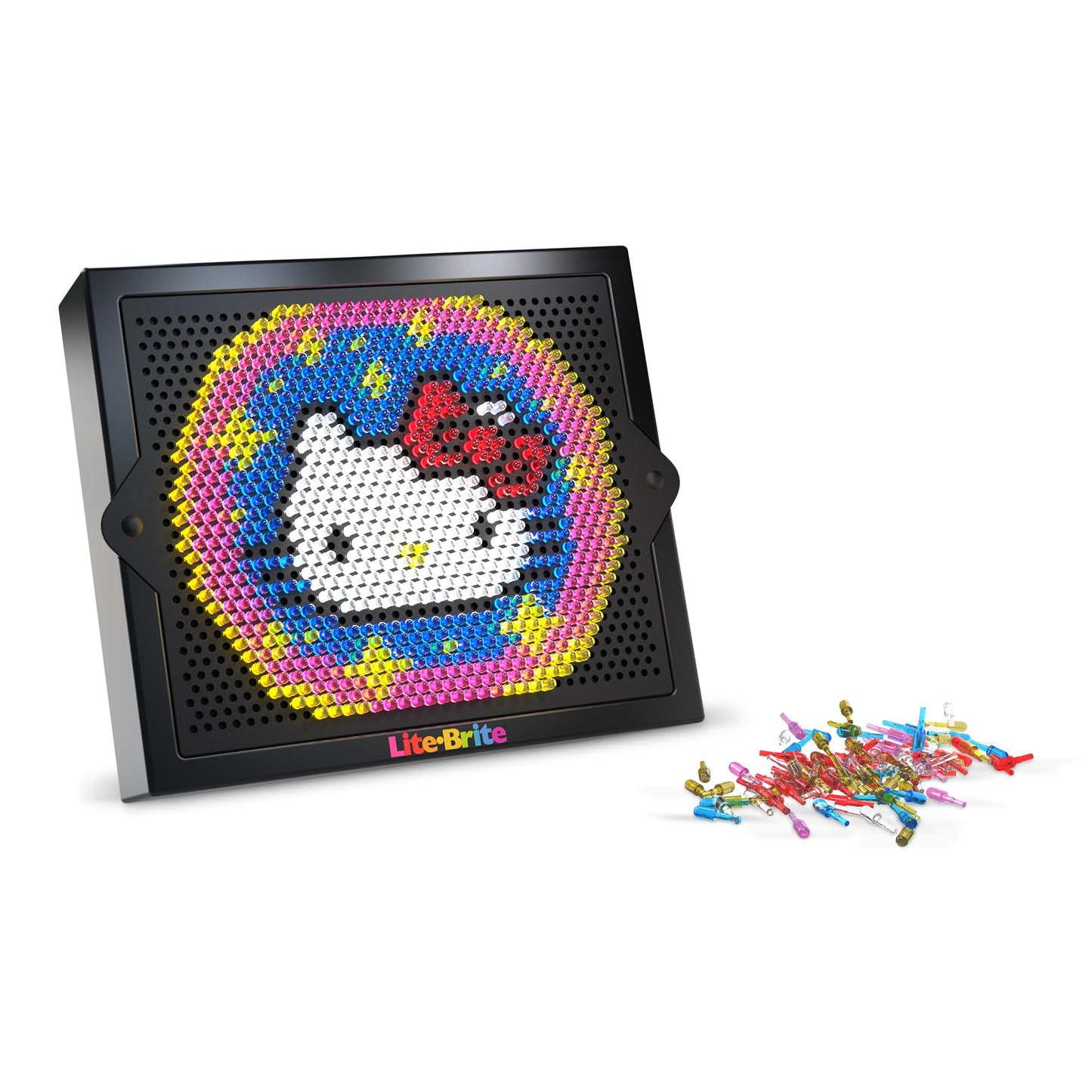 Lite-Brite Super Bright HD, Hello Kitty Edition - Create Art with Light, Enhances Creativity, Gift for Girls and Boys Ages 6+