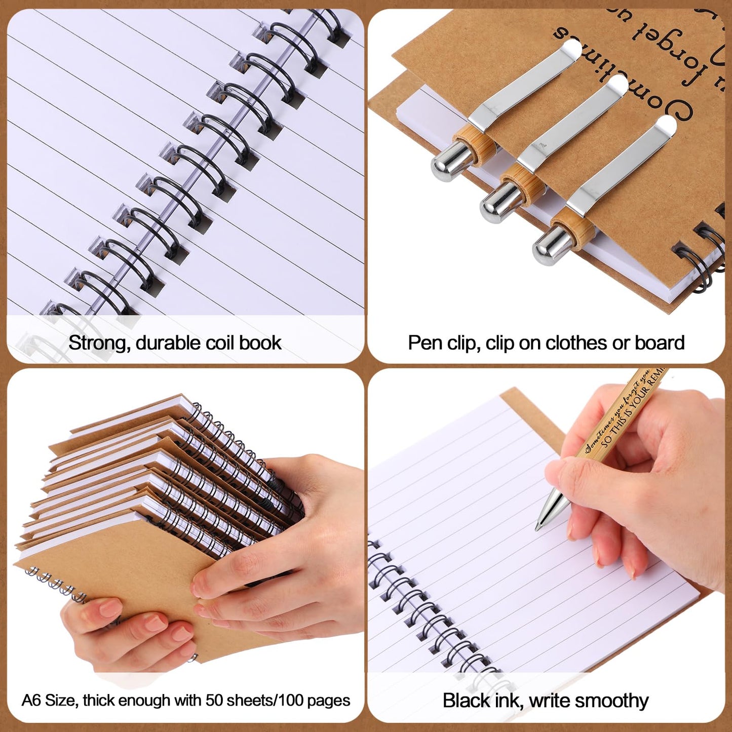 Honoson 50 Sets Spiral Notebook and Pen Set Bulk Appreciation Gifts for 2026 Graduation CNA Week Thank You Journal Set for Teacher Employee Coworker Encouragement