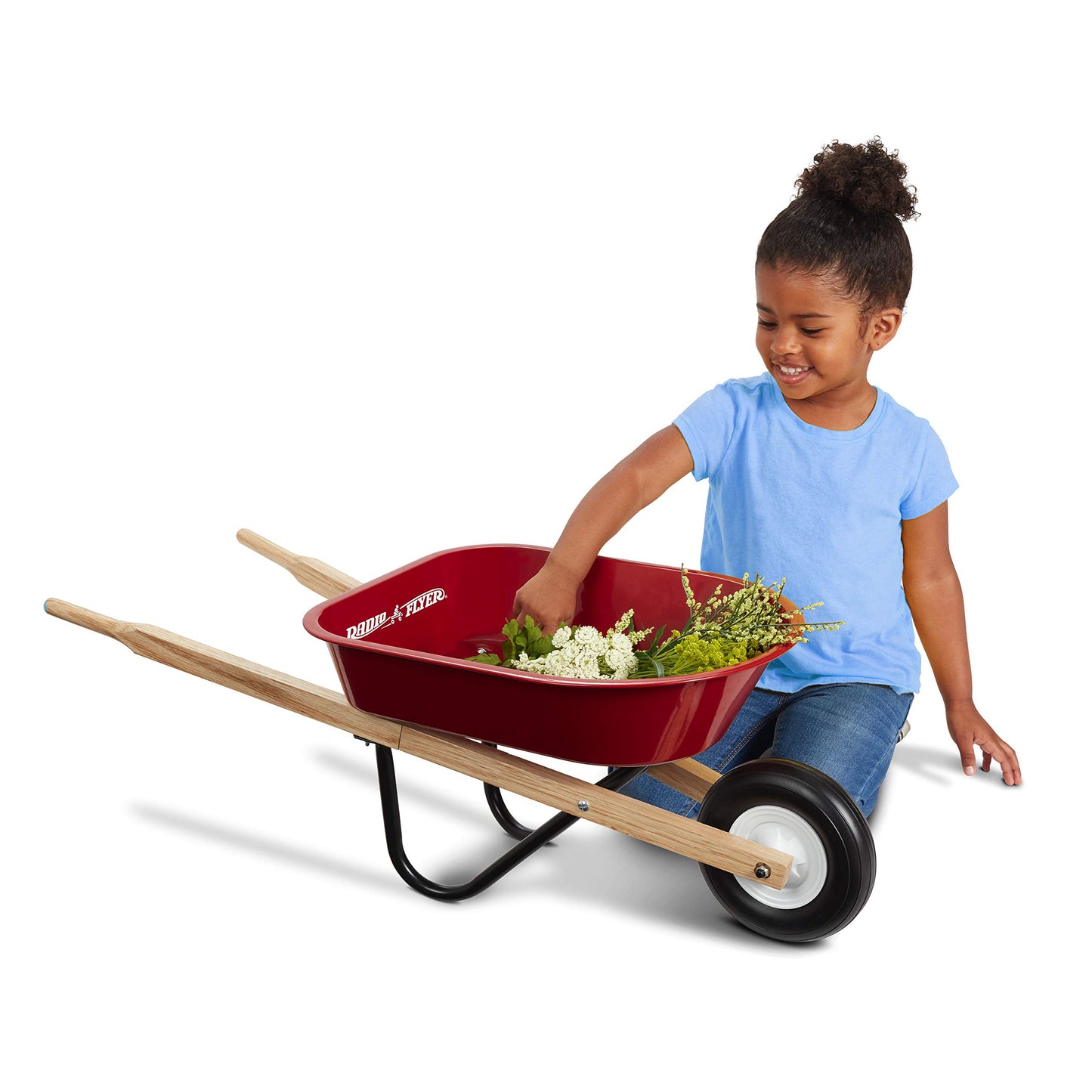 Radio Flyer Kid's Wheelbarrow, Red Toy Wheelbarrow for Children
