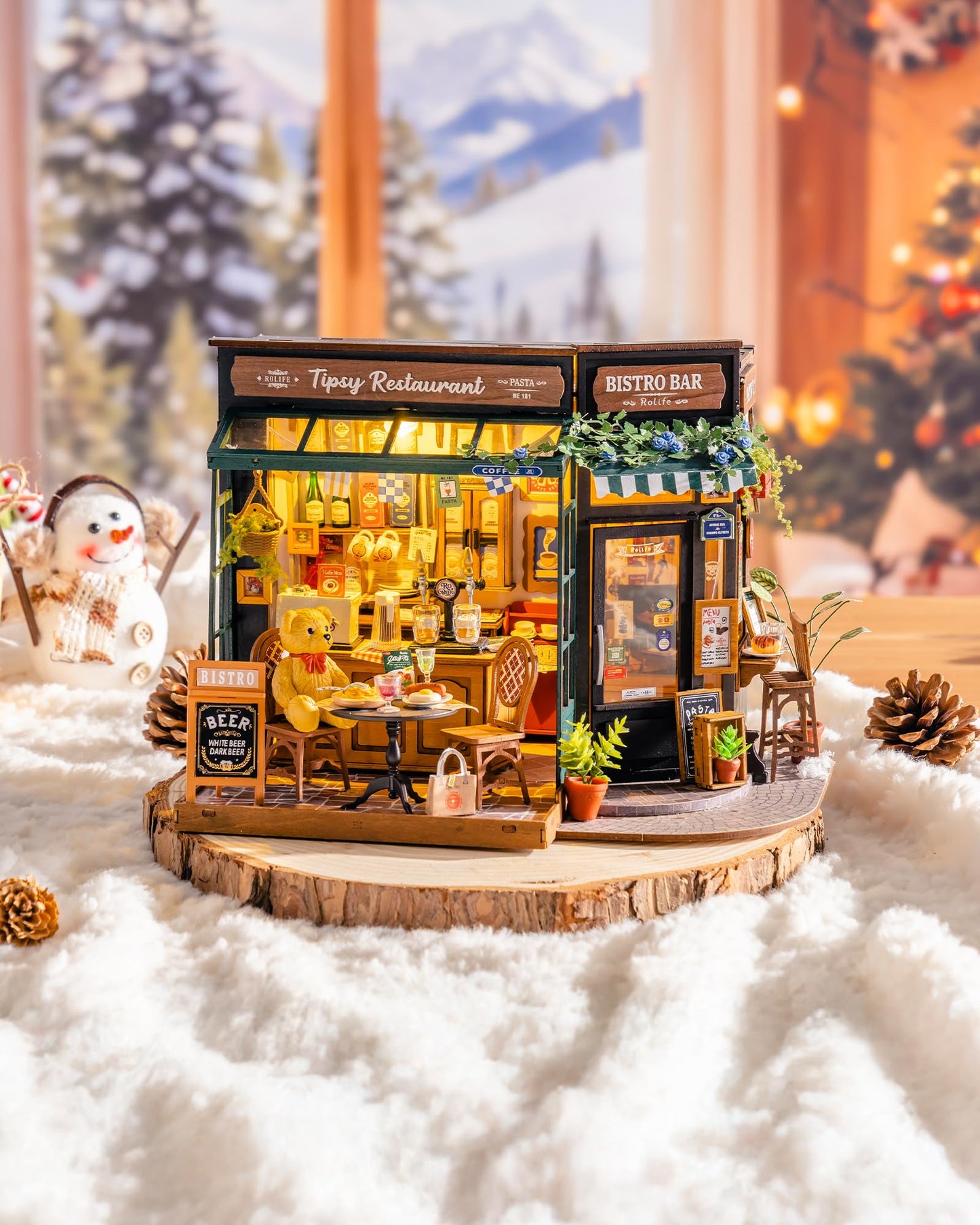 Rolife DIY Miniature House Kit for Adults, Mini Wooden Dollhouse Kit to Build, Bakery Tiny House Miniatures Diorama Building Kits-Birthday Christmas Craft Hobbies Gift for Teens Kids