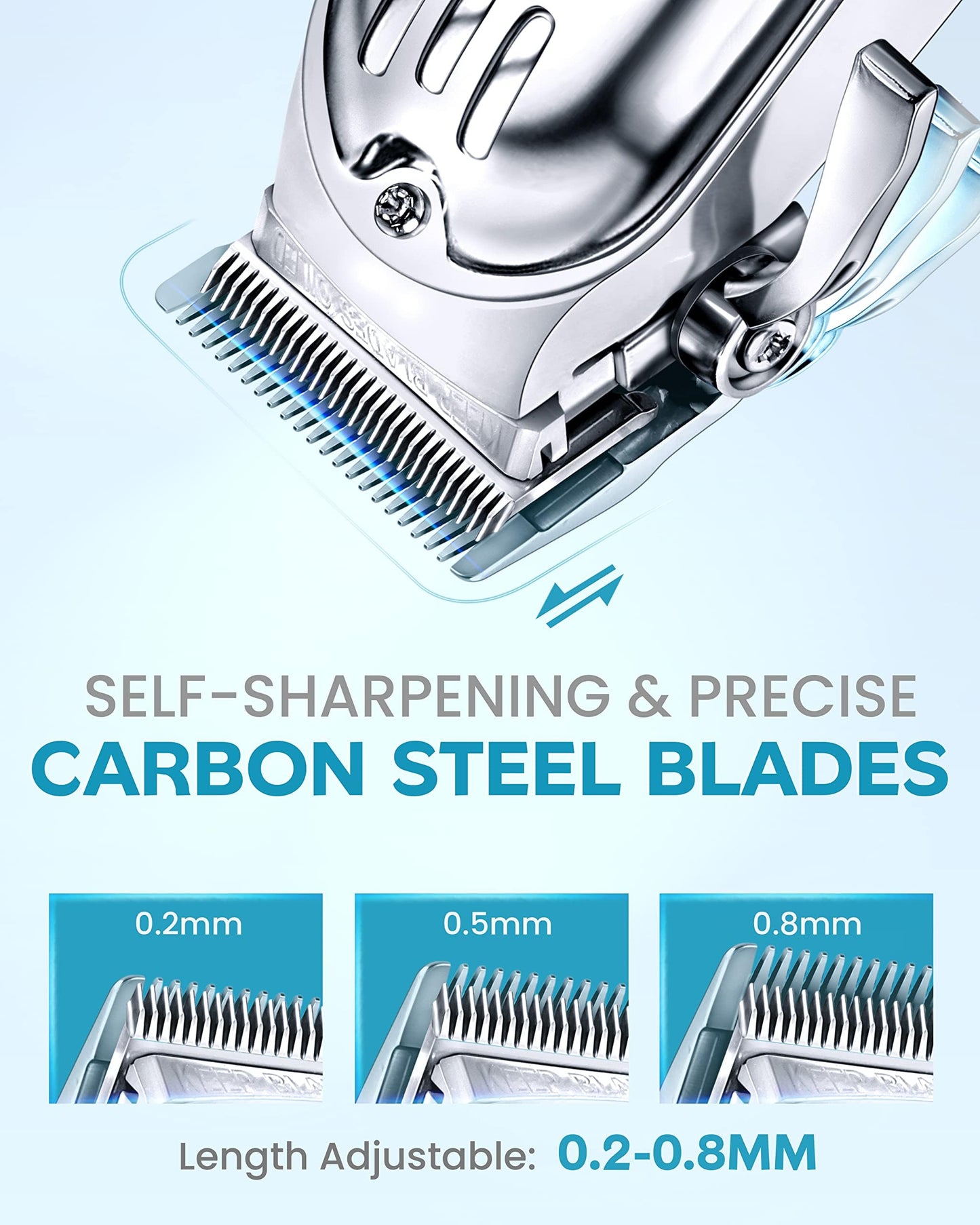 Professional Cordless Hair Clippers for Men, Trimmers Set and Barber Clippers for Haircut, Beard Trimmer Kit with LCD Display, Grooming Set, Rechargeable Hair Cutting Machine for Family