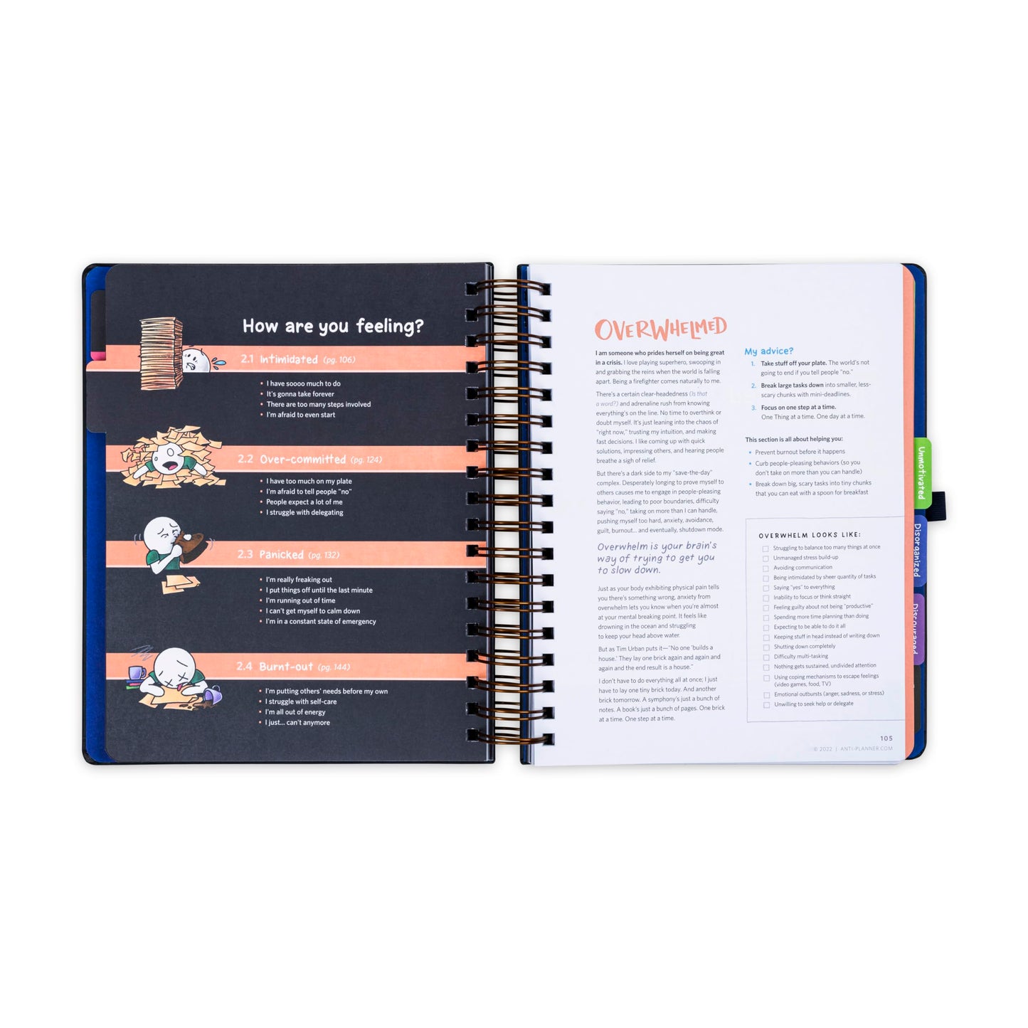 The Anti-Planner: How to Get Stuff Done When You Don't Feel Like It (Clean Edition) - Undated ADHD Productivity Activity Book for Adults, Teens & Students, 100+ Focus & Procrastination Strategies
