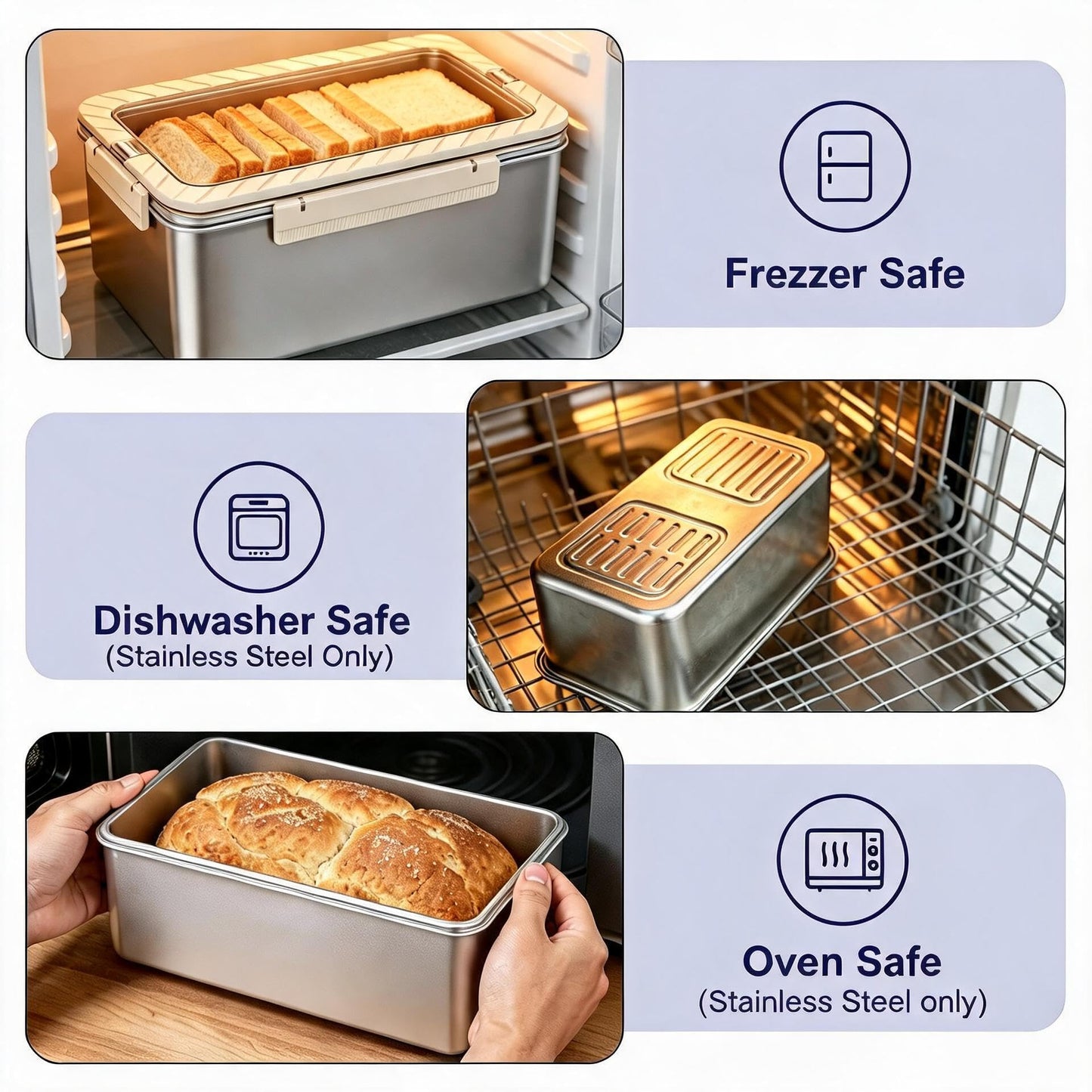 QCQHDU Bread Containers Corner Bread Box Keeper Food Storage Container