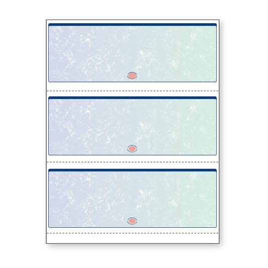 DocuGard Premier Prismatic Check, 13 Features, 8.5 X 11, Blue/Green Prismatic, 500/ream