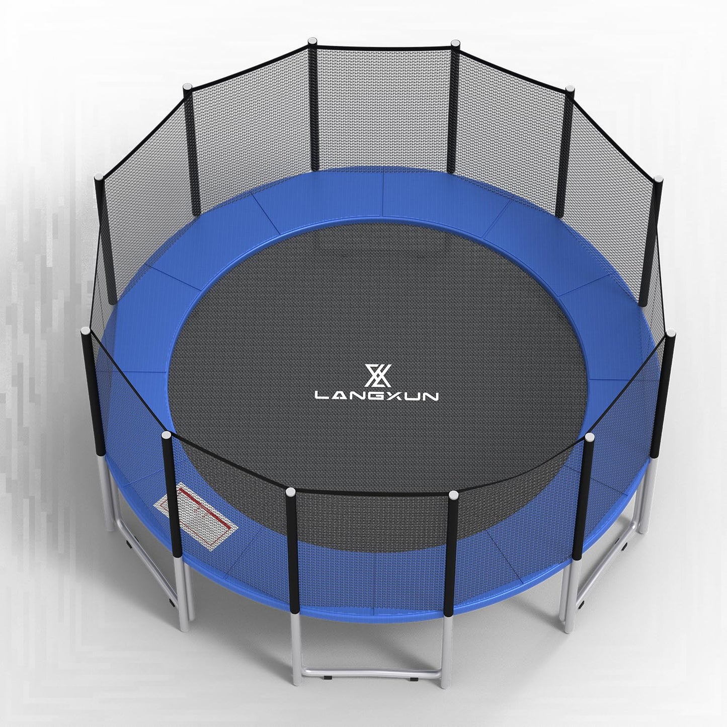 LANGXUN 10ft 12ft 14ft 16ft Trampoline Pad, Universal Trampoline Repalcement Safety Pad, Replacement Trampoline Parts, Waterproof Surround Spring Foam Cover for Round Frame Blue Black Pink Green