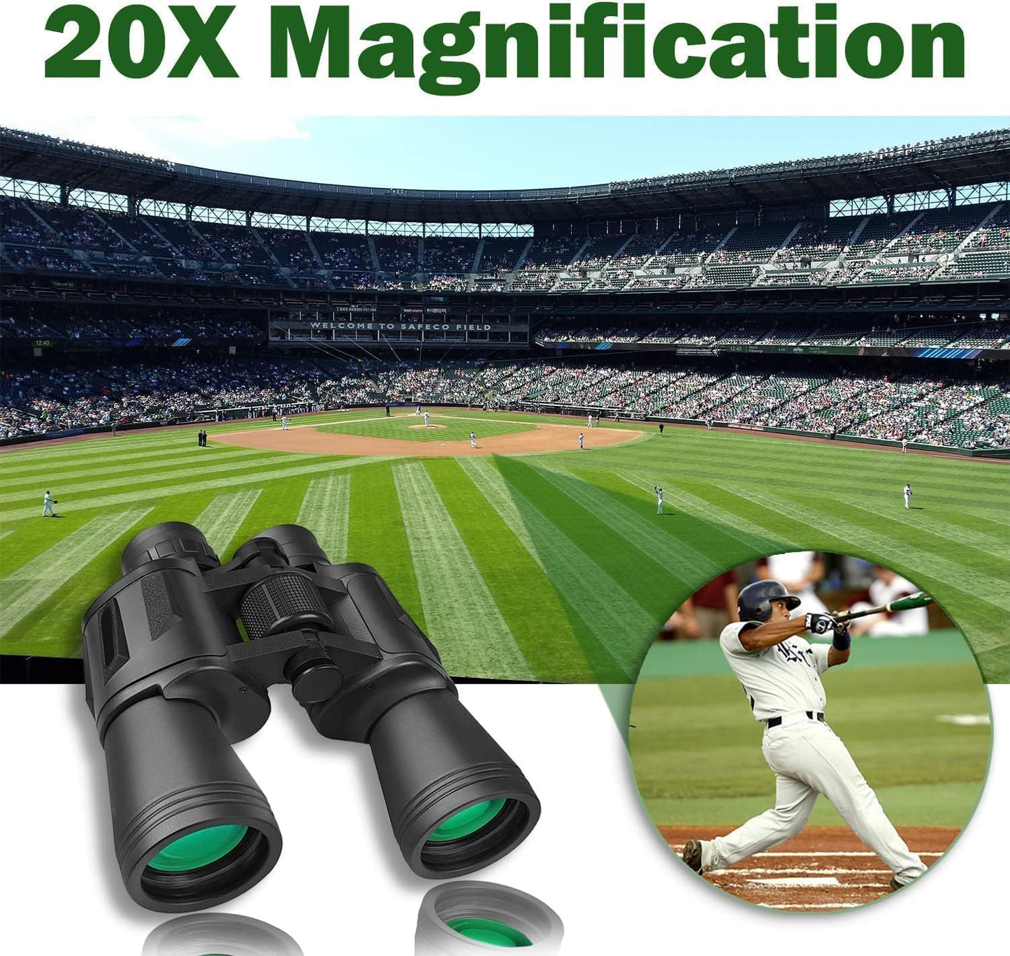 20x50 Binoculars for Adults, HD High Powered Professional Binoculars for Bird Watching Travel Stargazing Concerts Outdoor Sports-BAK4 Prism FMC Lens,Waterproof, Fogproof with Phone Adapter