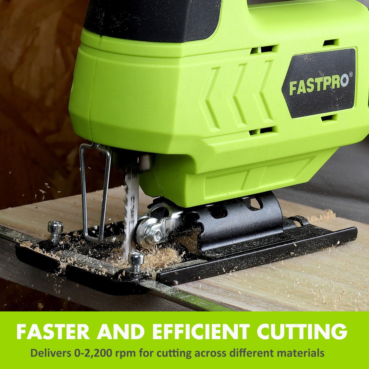 FASTPRO 12V Cordless Jig Saw Kit, Electric Jigsaw with 10pcs Blades & Edge Guide, Included 1.5 Ah Battery, Charger and Storage Case
