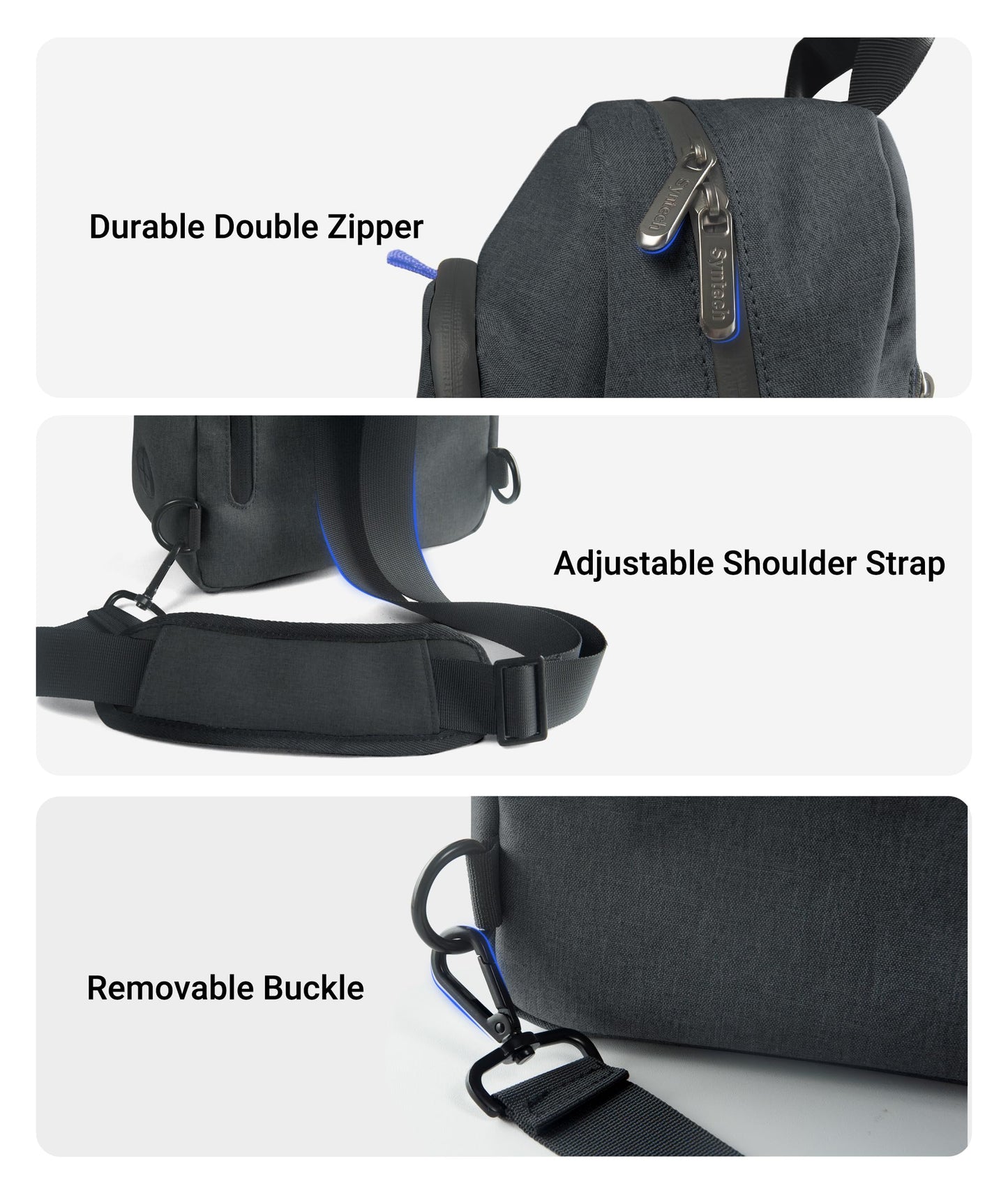 Syntech Carrying Case Compatible with Steam Deck OLED/ROG Ally X/PlayStation Portal, Sling Bag for Nintendo Switch/Legion Go, Portable Travel Bag for Consoles & Accessories with Large Storage Space