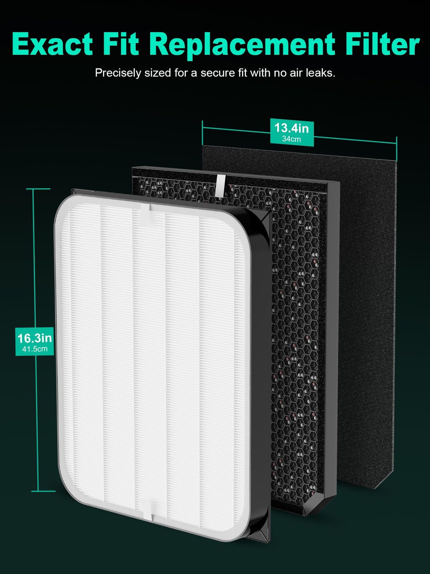 3000 Replacement Filter Compatible with Airdoctor 3000 Serie Air Purifier - fits AD3000 AD3500 AD3500i, 2 High-Efficiency Filter + 4 VOCs Filters + 8 Pre-Filters, Compare to ADF3001 ADF3002 ADF3003