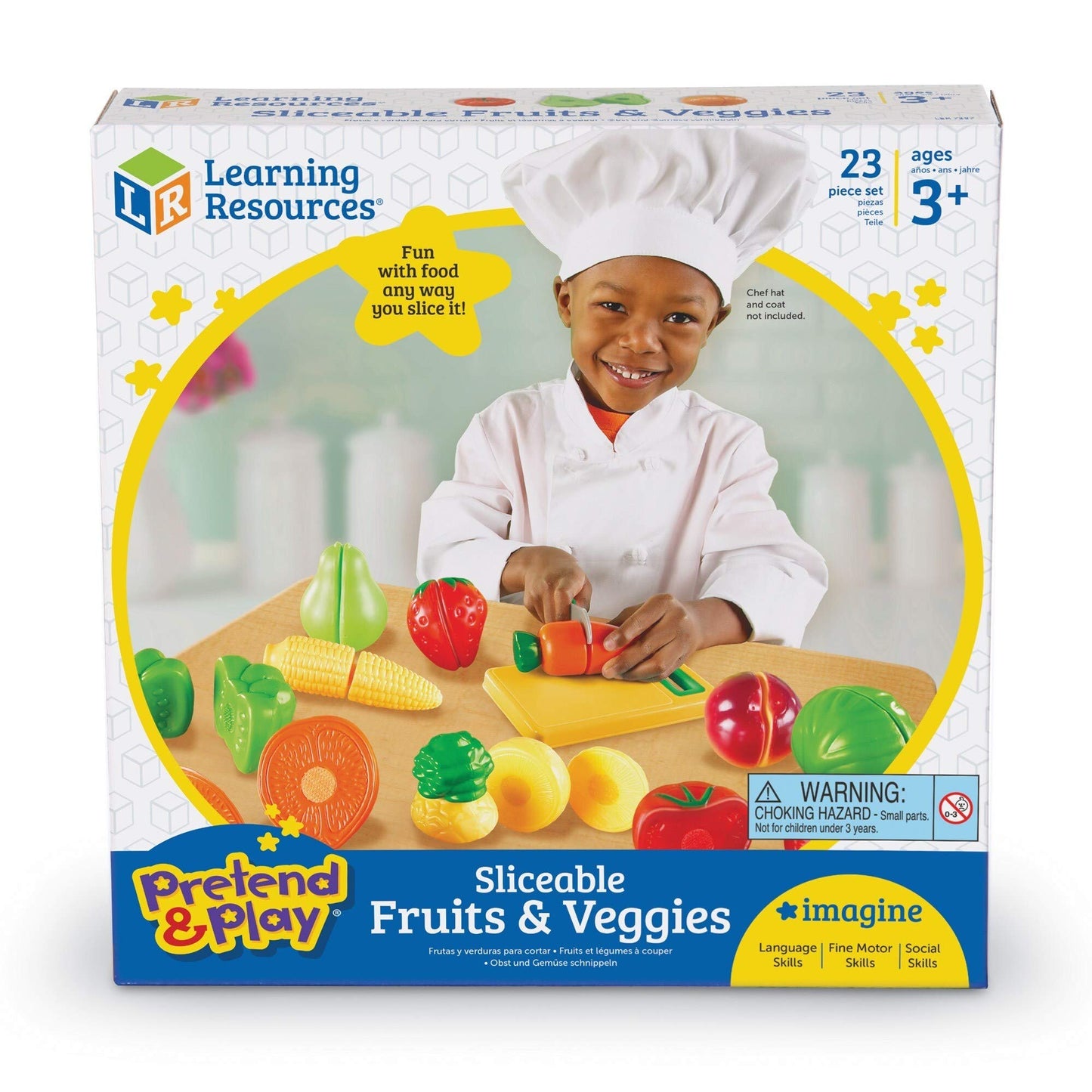Learning Resources LER7287 Pretend & Play Sliceable Fruits & Veggies, LER7287