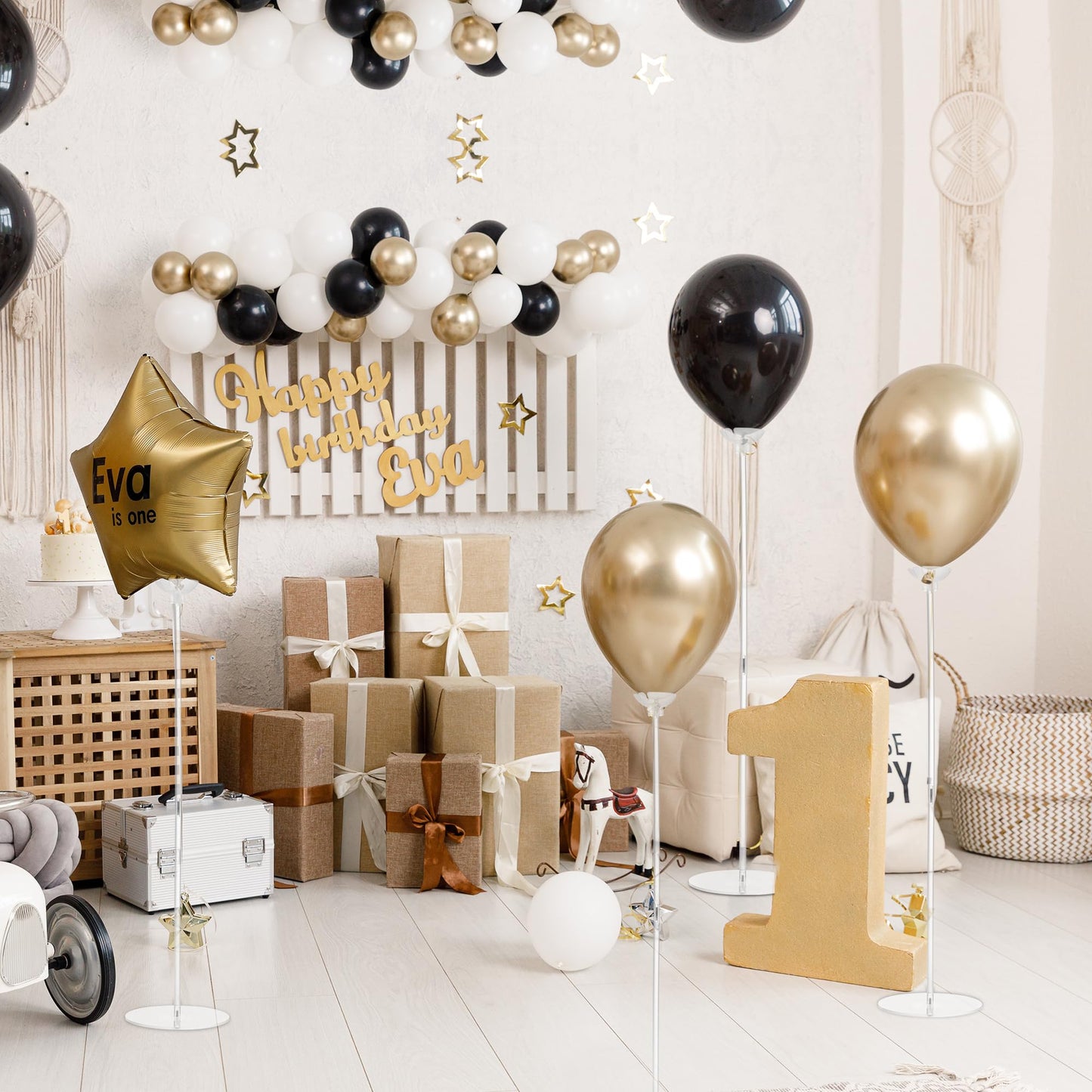Hanna Roberts Clear Acrylic Balloon Stands for Centerpieces, 25.6 inch 10 Pack Balloon Centerpiece Stand for Tables, Balloon Holder For Wedding Birthday Party Decorations (Balloons Not Included)