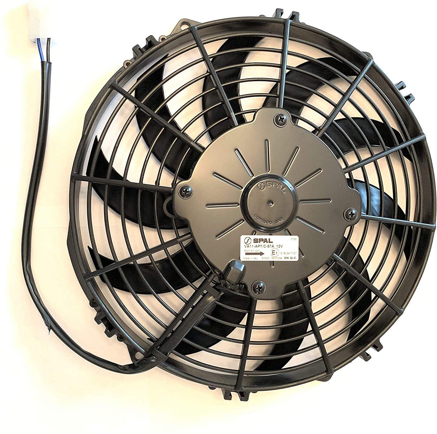 SPAL 30100435 10'' Low-Profile Radiator Puller Fan Curved Blades 12 Volt 847 cfm VA11-AP7/C-57A Cooling for Radiators, Oil Coolers, and Compact Applications