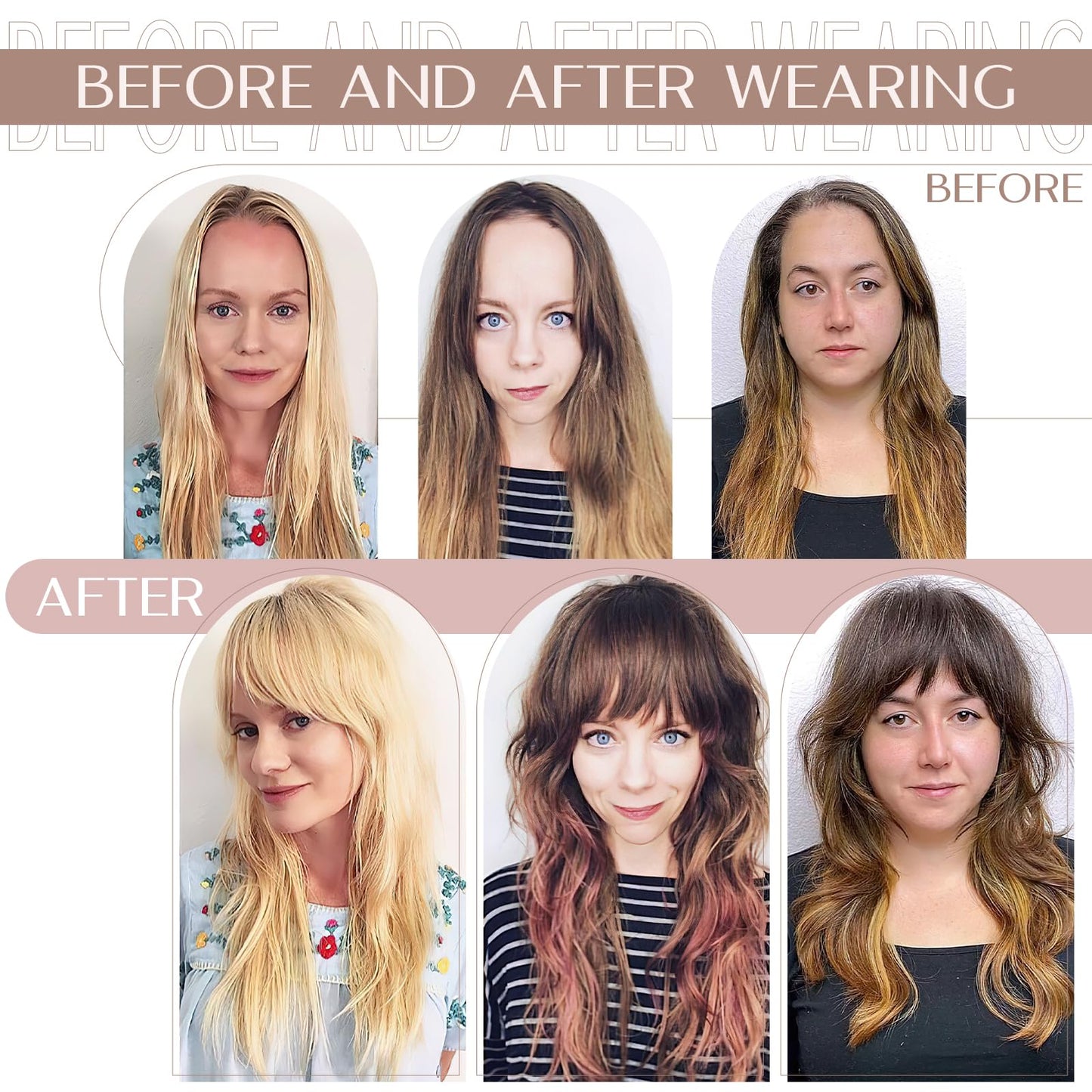 SEGO Pro Human Hair Topper with Bangs Hair Toppers for Women Real Human Hair Toppers Hair Pieces for Women Human Hair Toppers for Thin Hair 6 Inch #4P27 Chocolate Brown Mixed Light Brown