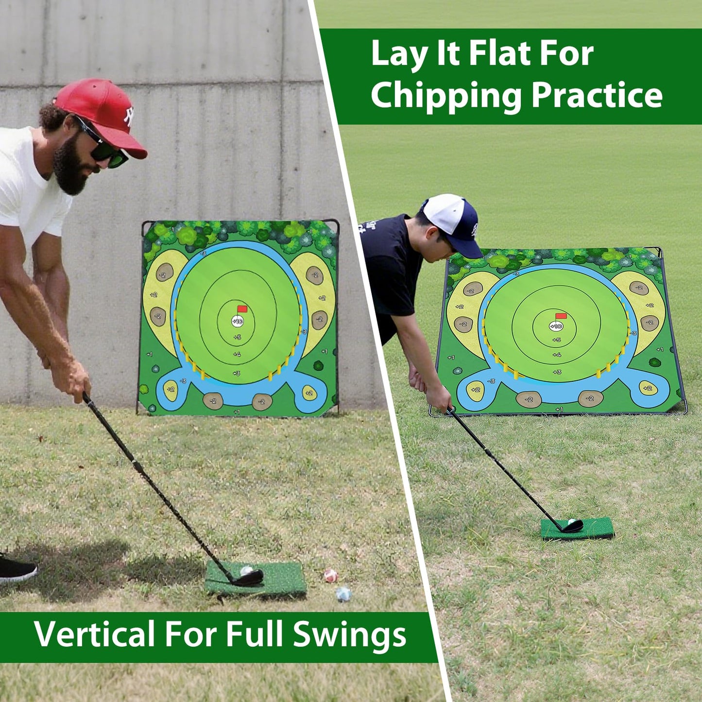 70"x70" Golf Chipping Game Practice – Portable Training Game for Indoor & Outdoor Use, Improve Short Game Accuracy for Adults, Juniors & Beginners (70"x70" Golf Chipping Game)