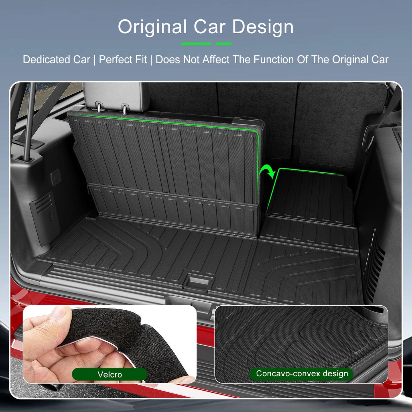 xipoqix 7&8 Seats Cargo Mat Compatible with 2003-2017 Ford Expedition Lincoln Navigator Trunk Mat Cargo Liner TPE 3rd Row Backrest Trunk Liner Replacement for 2003-2017 Ford Expedition Accessories