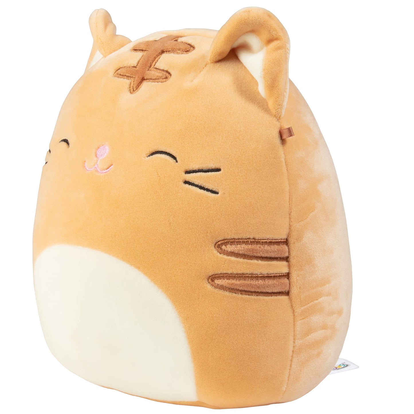 Squishmallows 8" Nathan The Orange Cat - Official Jazwares Plush Toy - Collectible Soft and Squishy Kitty Plush Toy Gift for Kids Girls and Boys